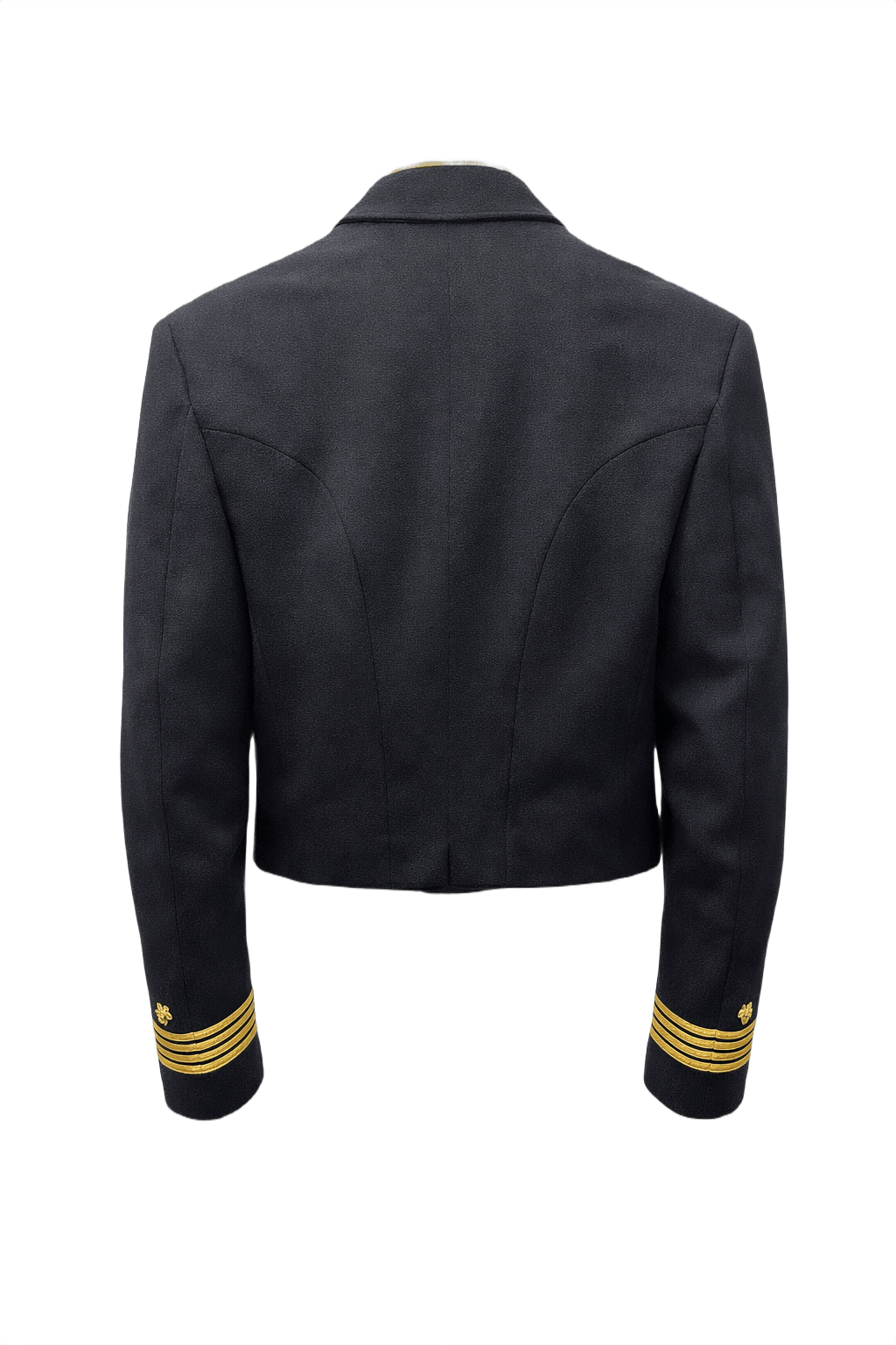 1940s Black Wool Mens Jacket - Back View