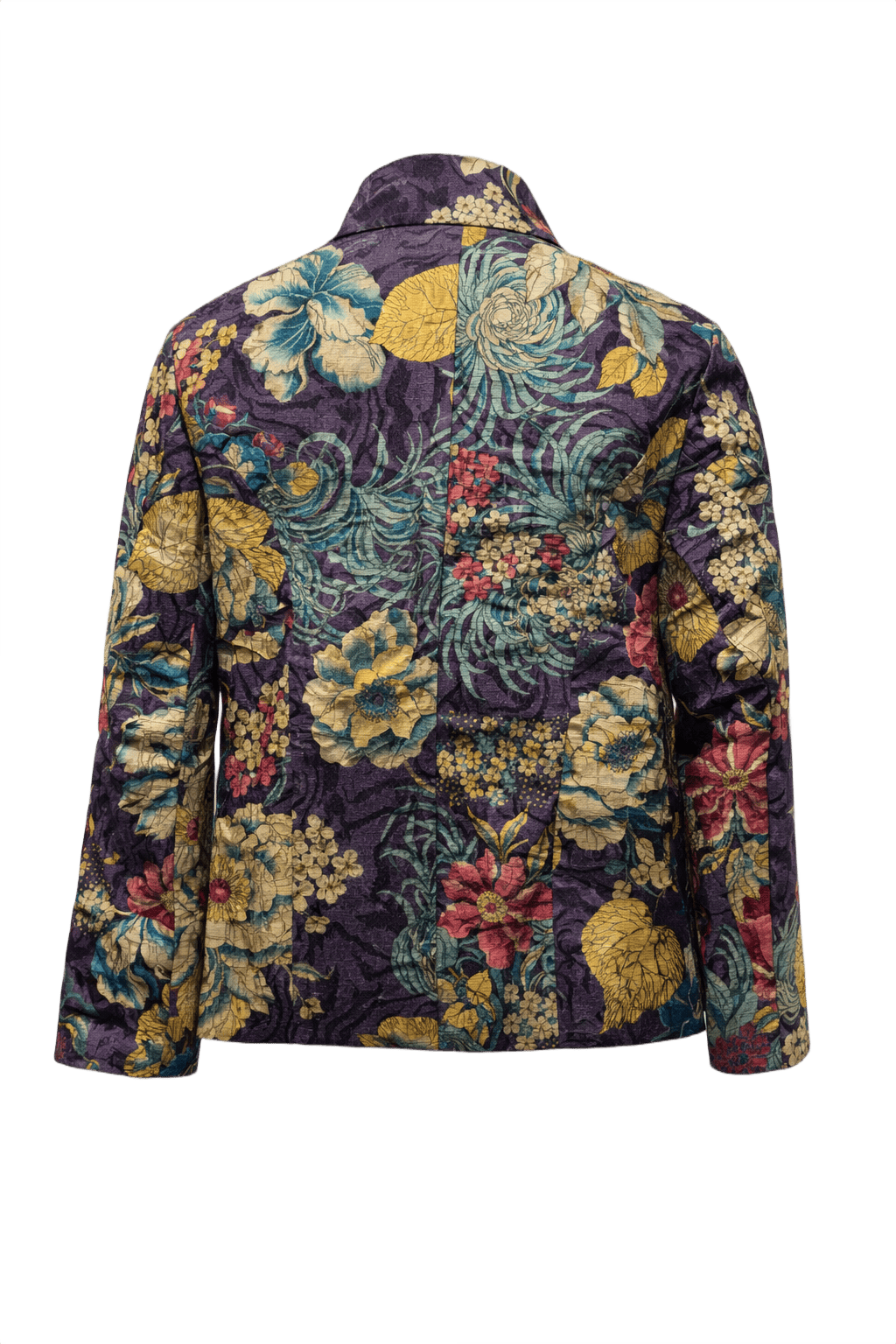 1970s Purple Cotton Blend Jacket - Back View