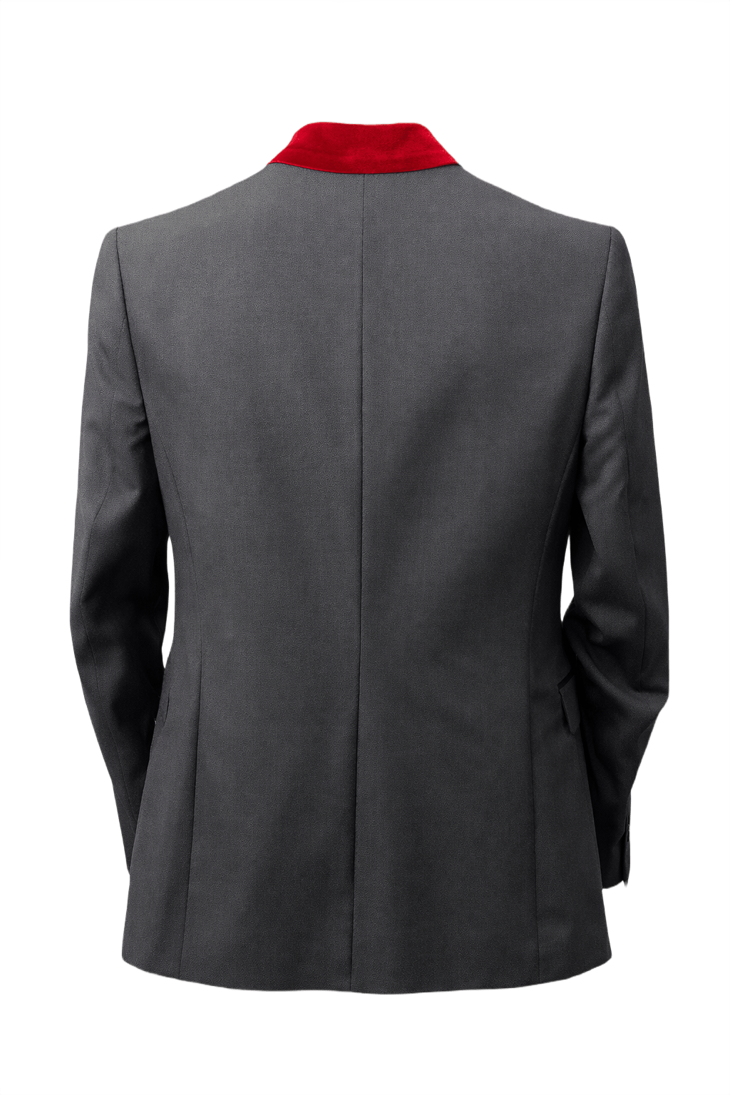1980s Gray Wool Jacket - Back View