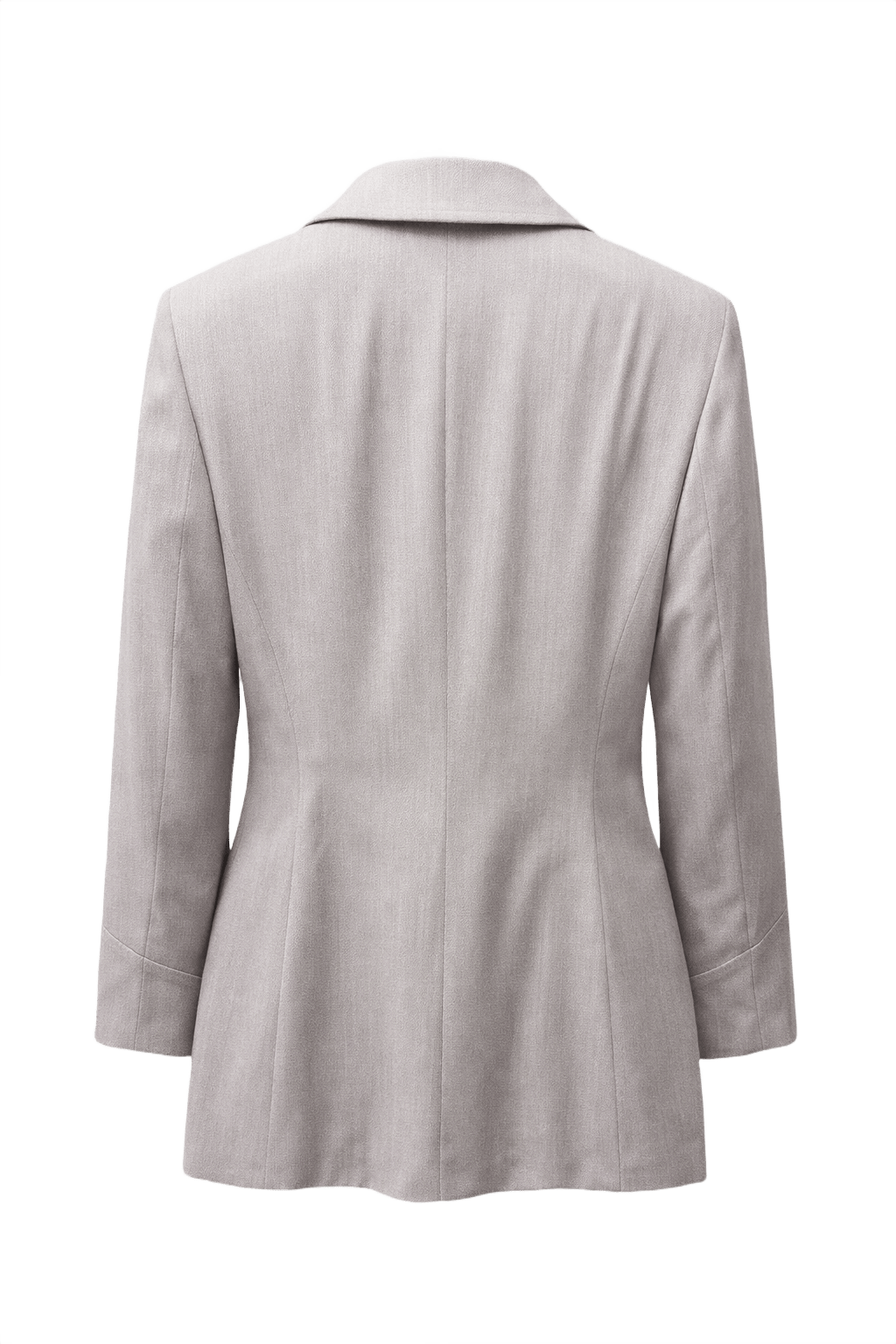 1990s Light Grey Wool Blend Blazer - Back View
