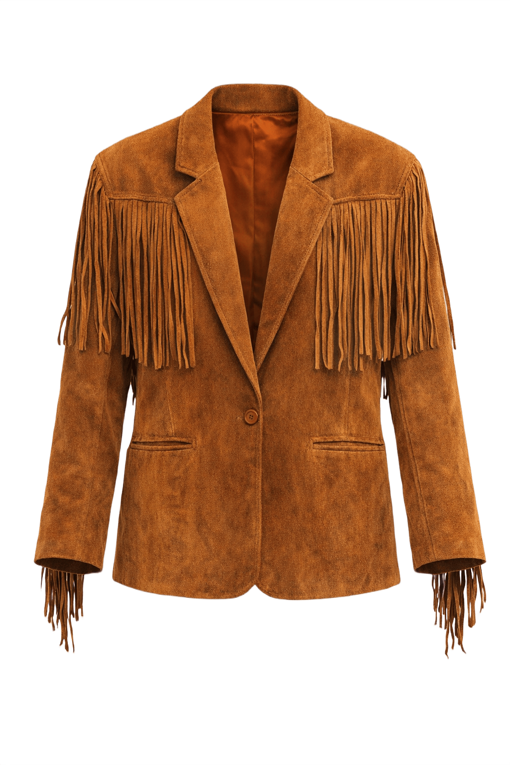 1970s Tan Suede Jacket - Front View