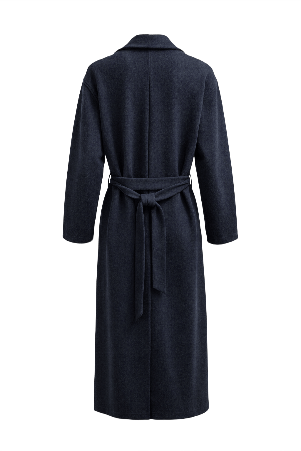 1990s Navy Blue Wool Coat - Back View