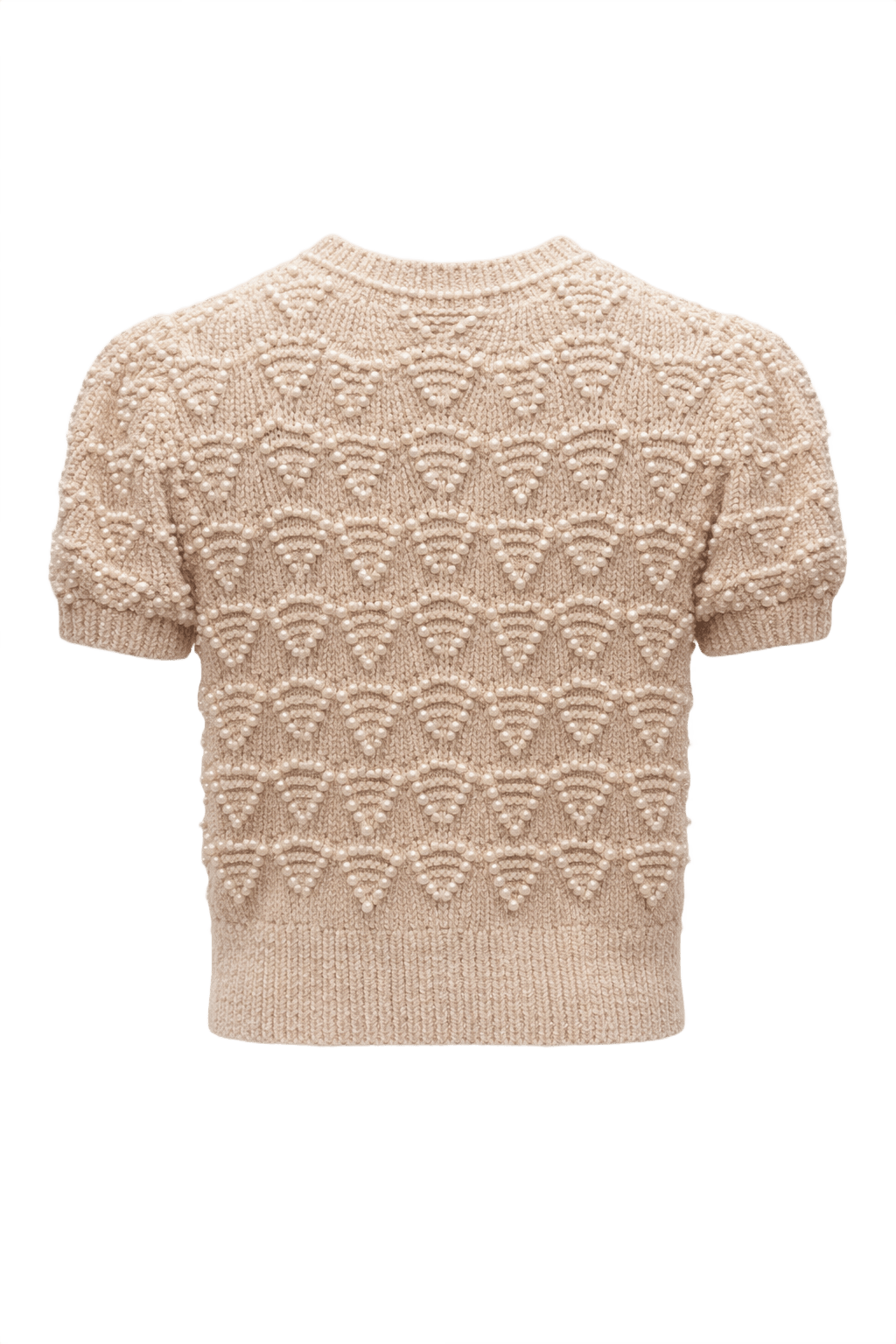 1990s Cream Wool Sweater - Back View