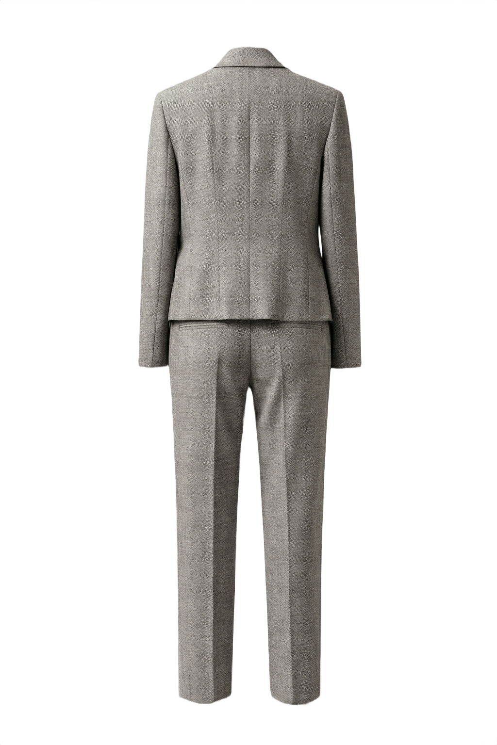1990s Grey Woven Fabric Matching Set - Back View