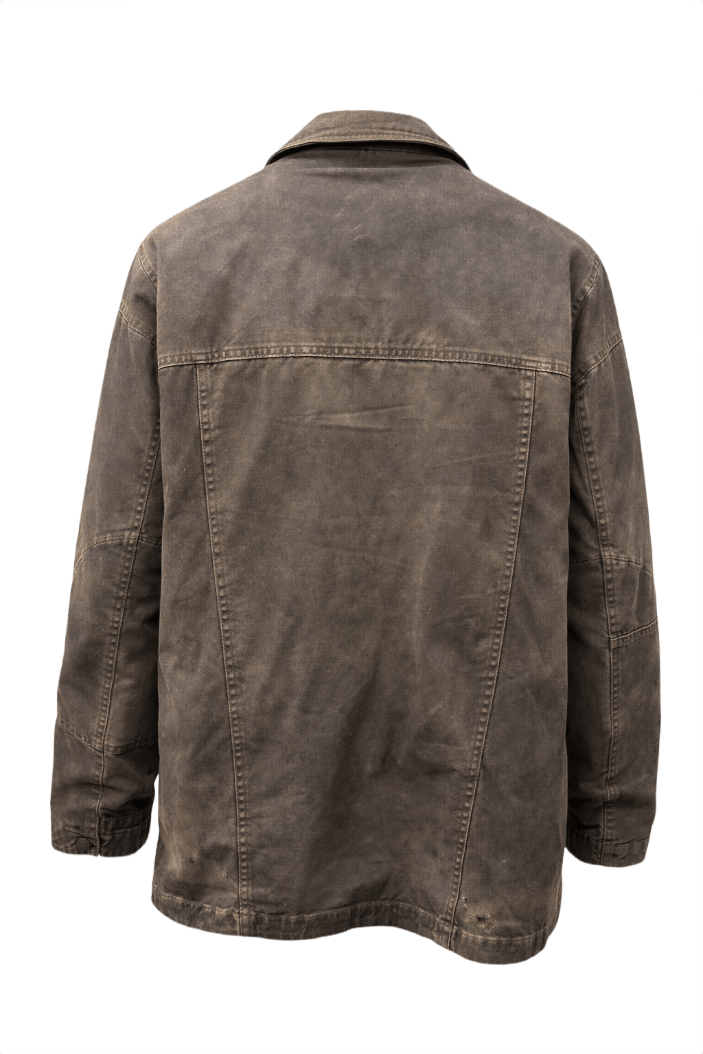 1990s Faded Brown Cotton Jacket - Back View
