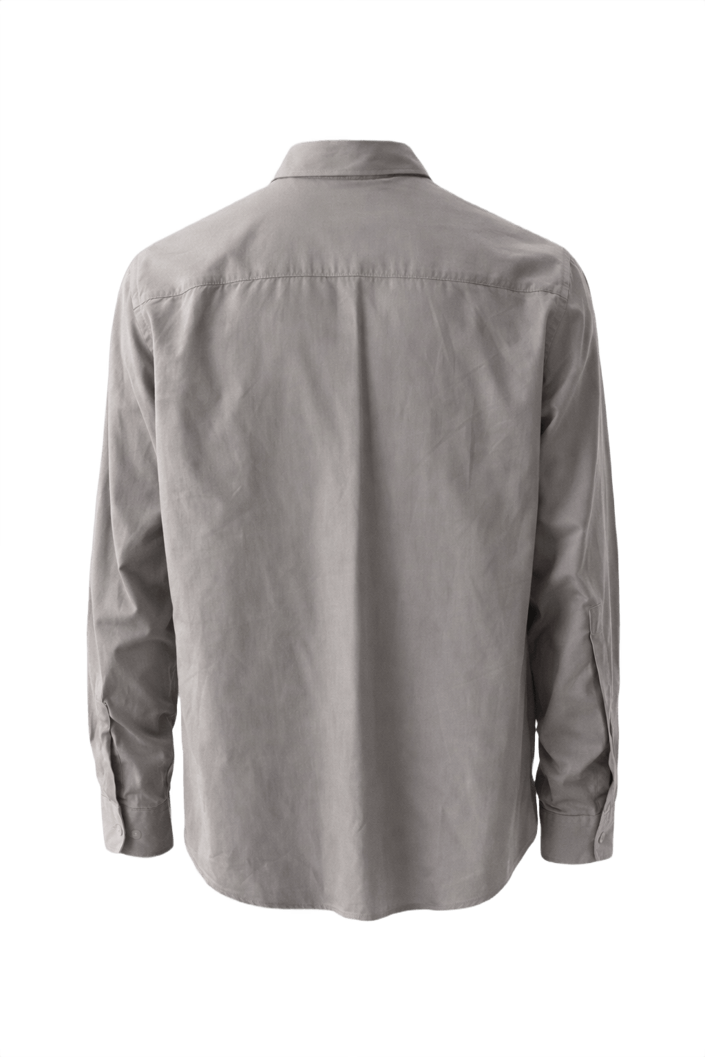 1990s Light Grey Cotton Shirt - Back View