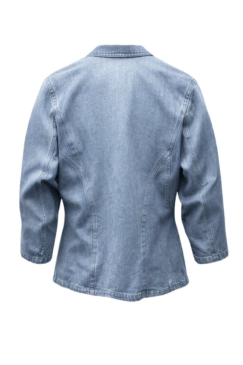 1990s Light Blue Denim Jacket - Back View