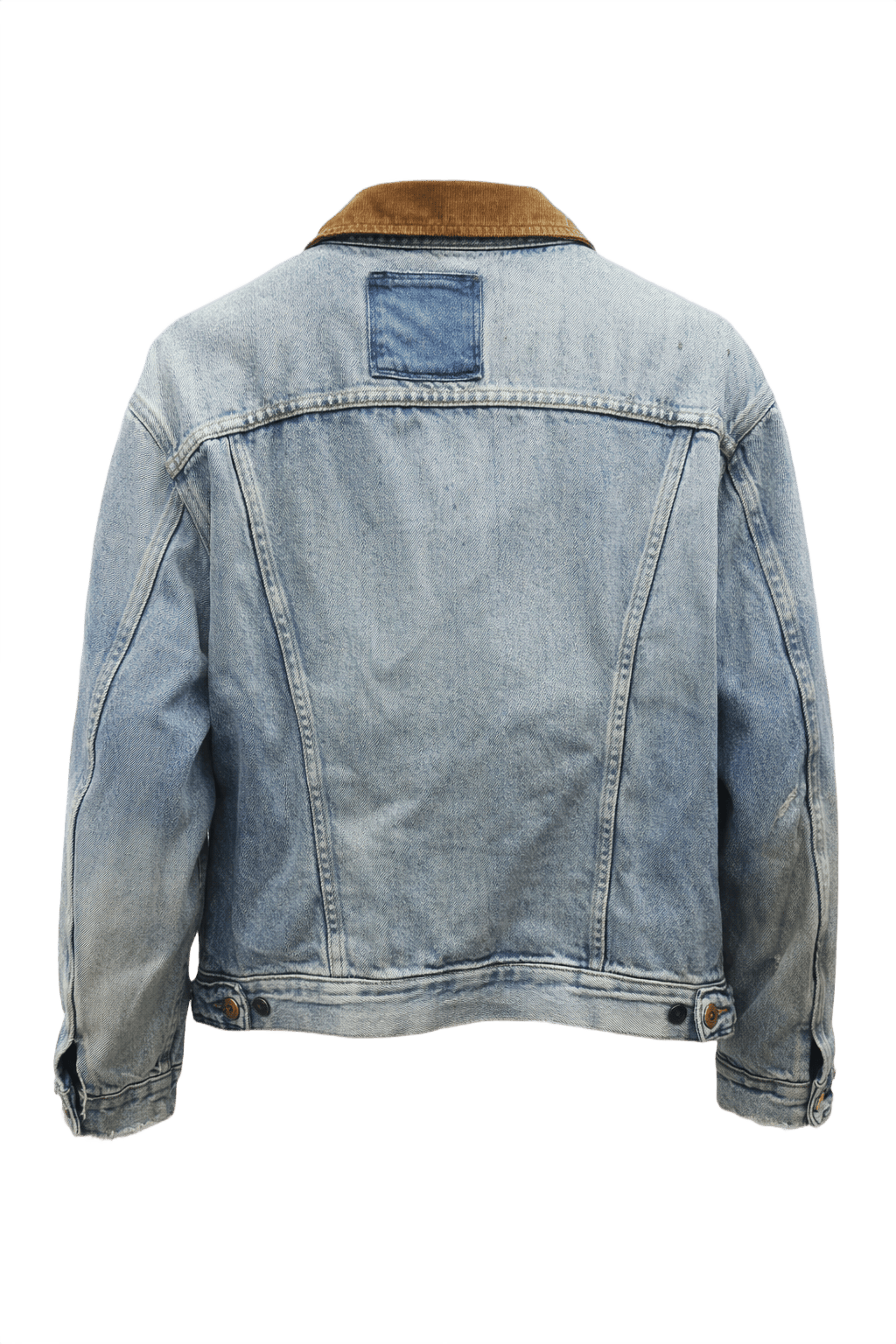1990s Light Blue Denim Jacket - Back View