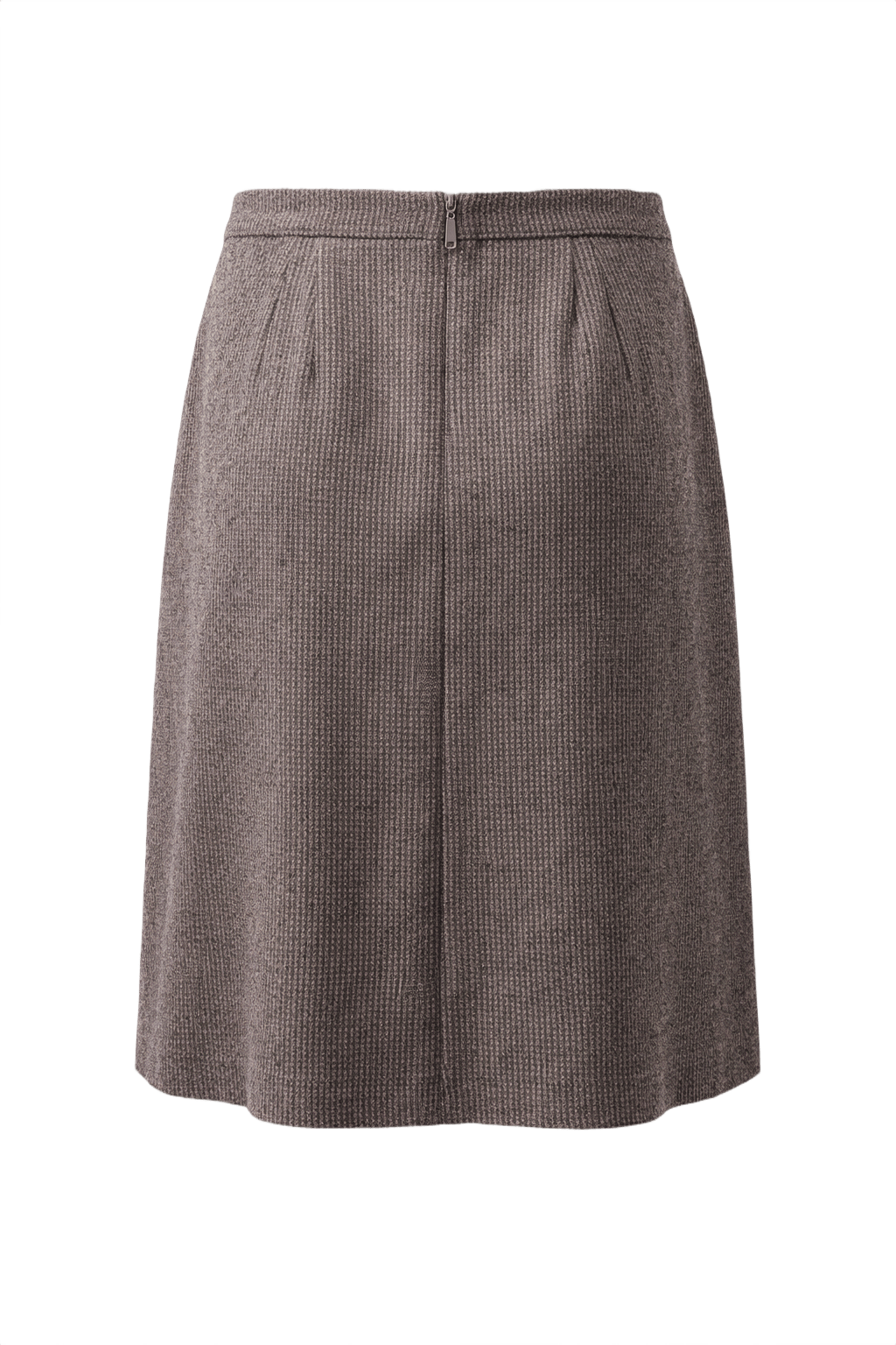 1960s Grey Tweed Skirt - Back View