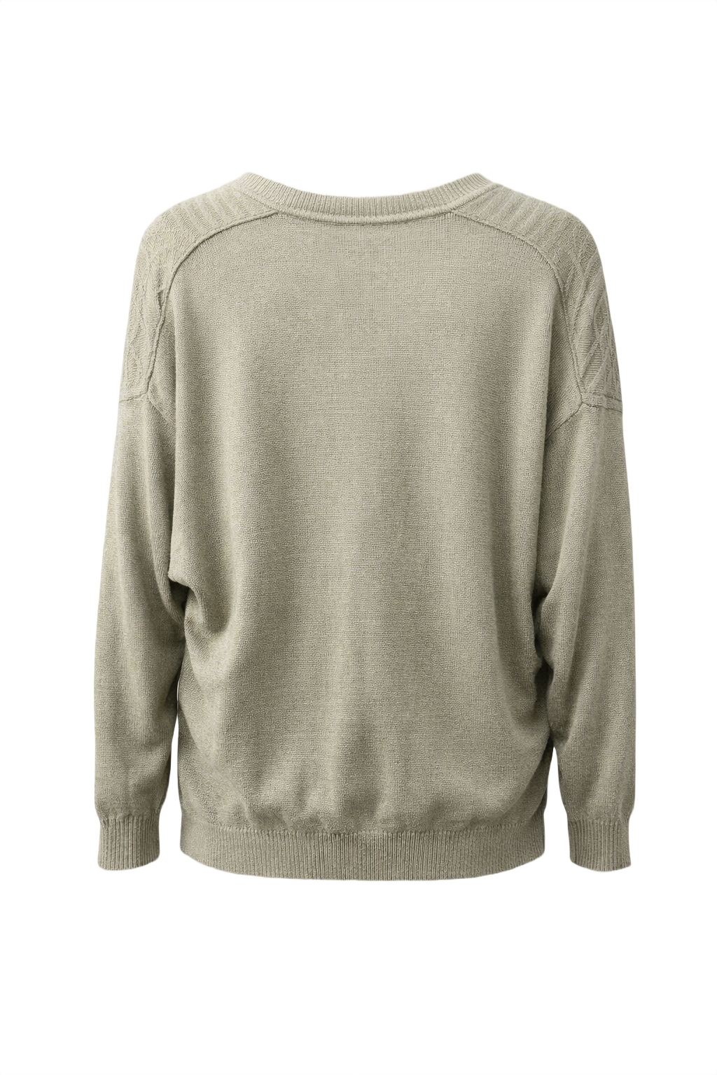 1980s Beige Cotton Sweater - Back View