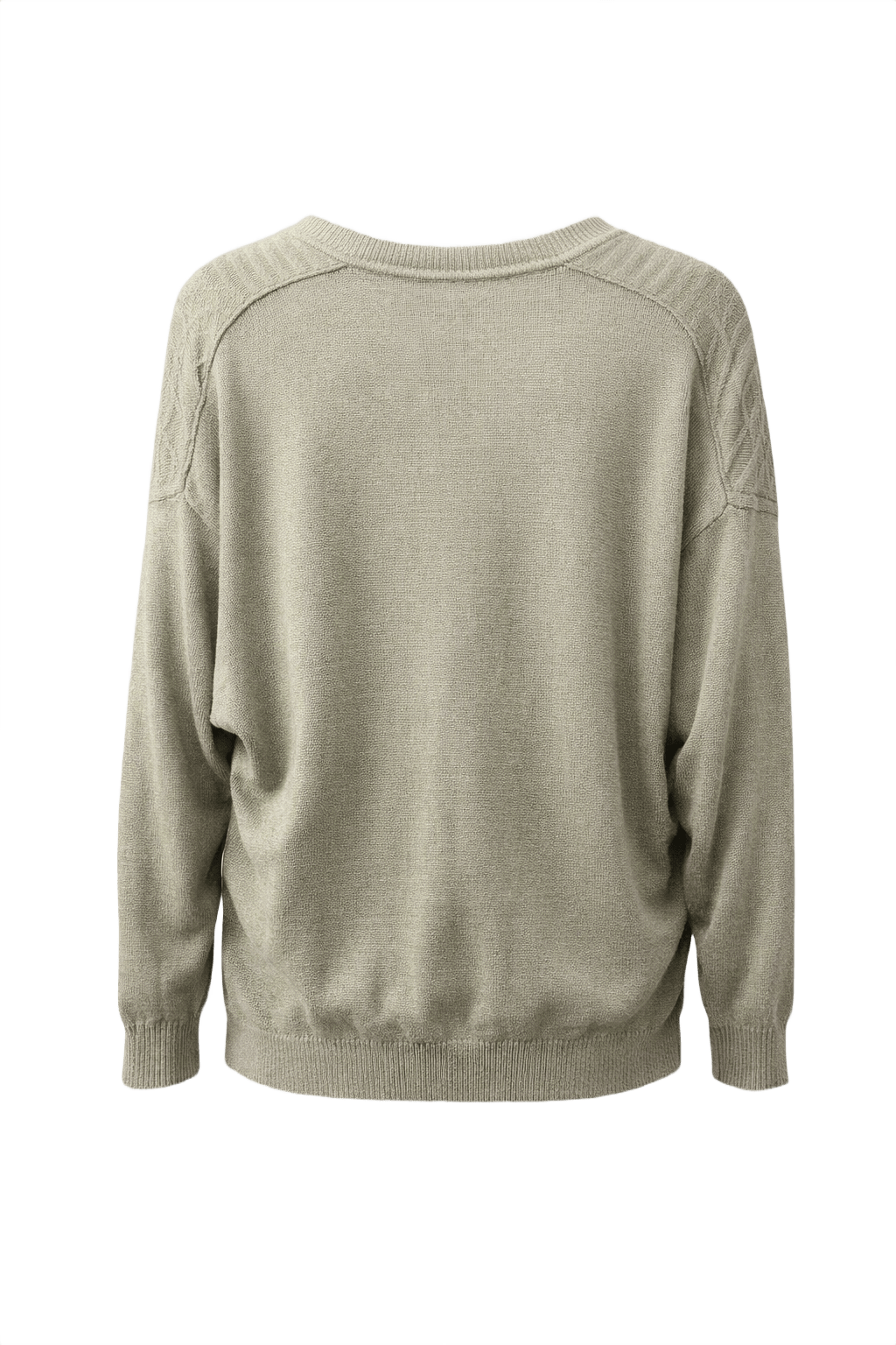 1980s Beige Cotton Sweater - Back View