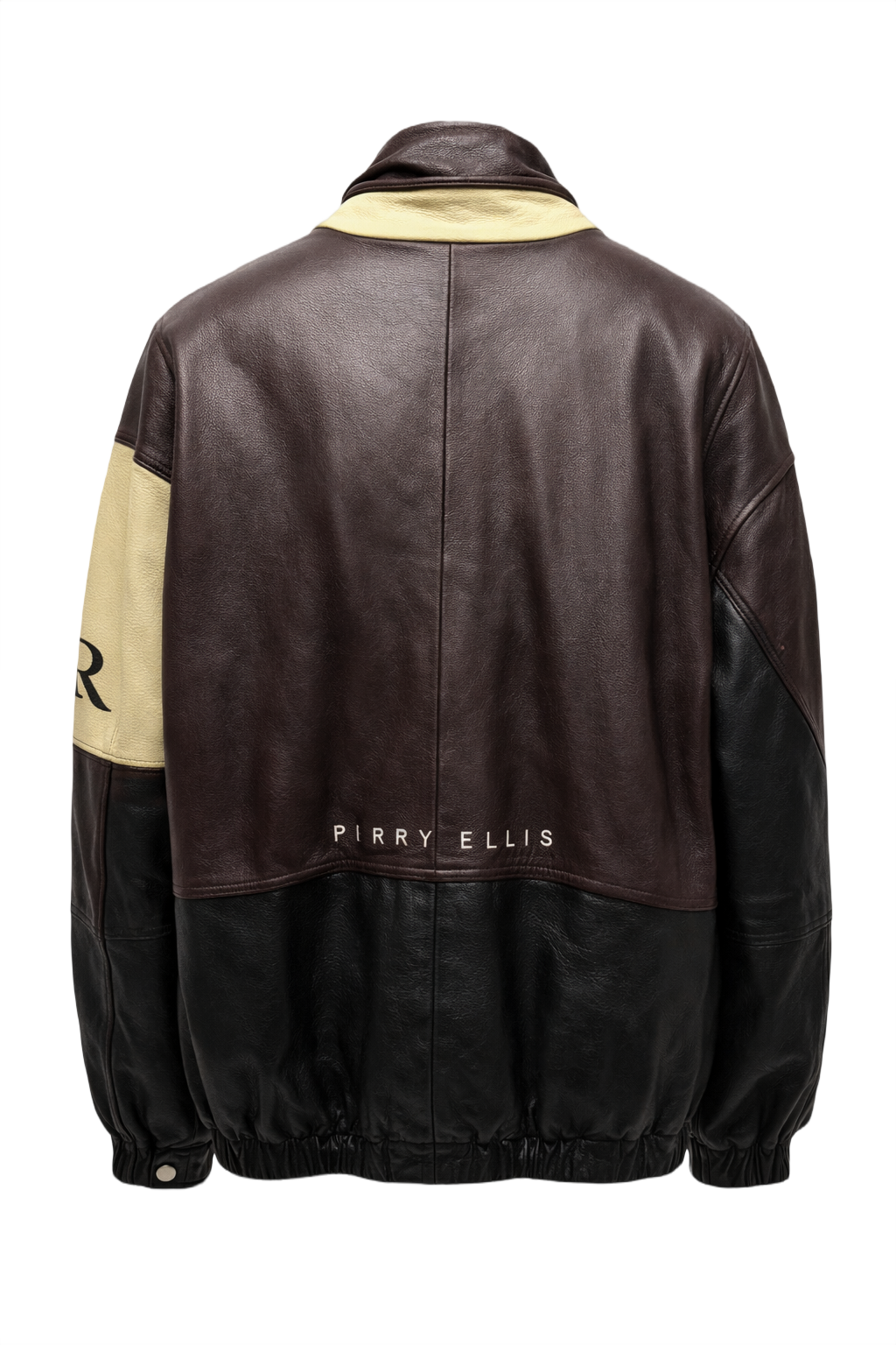1990s Brown Leather Jacket - Back View