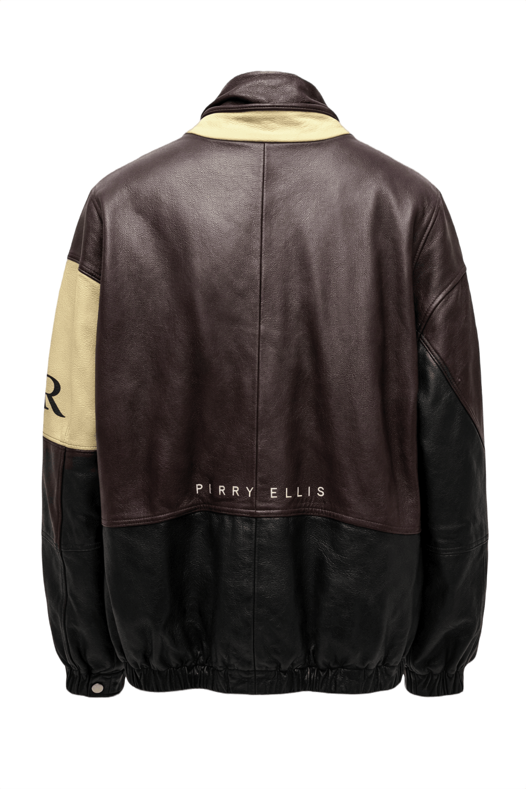 1990s Brown Leather Jacket - Back View