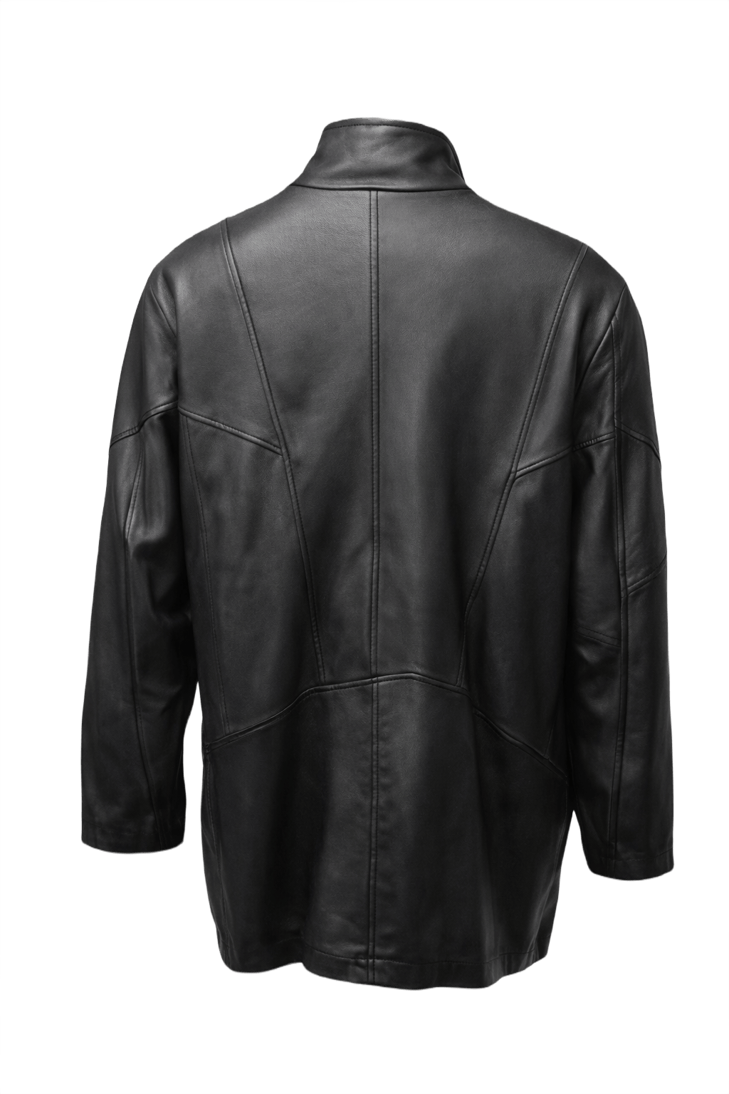 1990s Black Leather Jacket - Back View