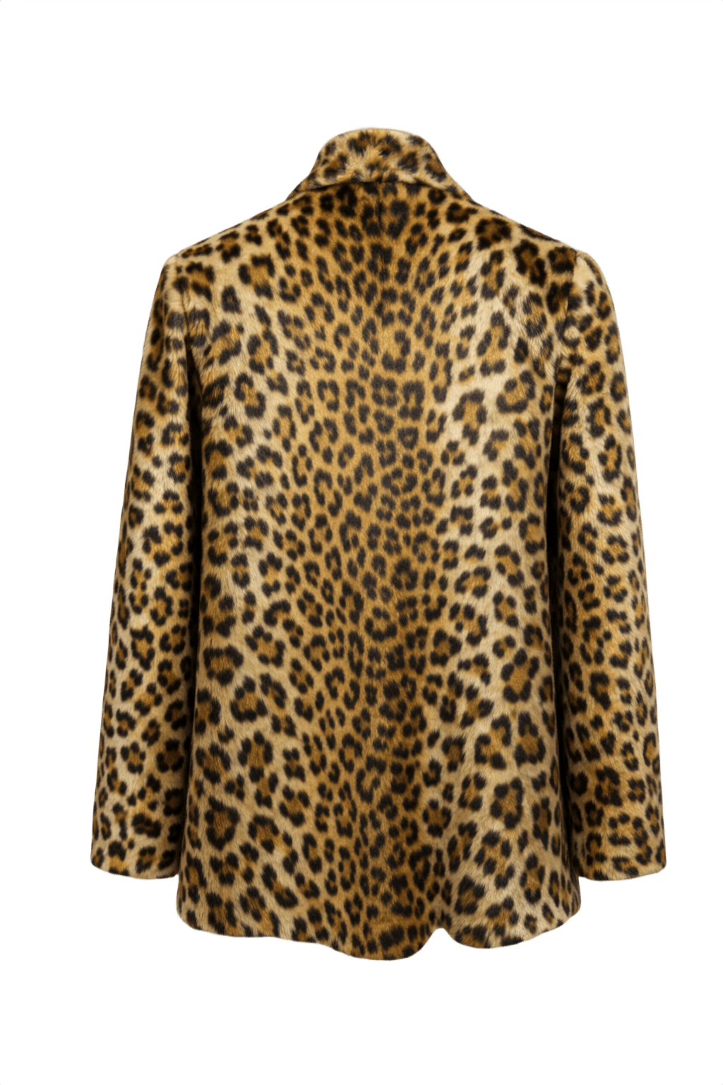 1980s Brown Faux Fur Fur Coat - Back View