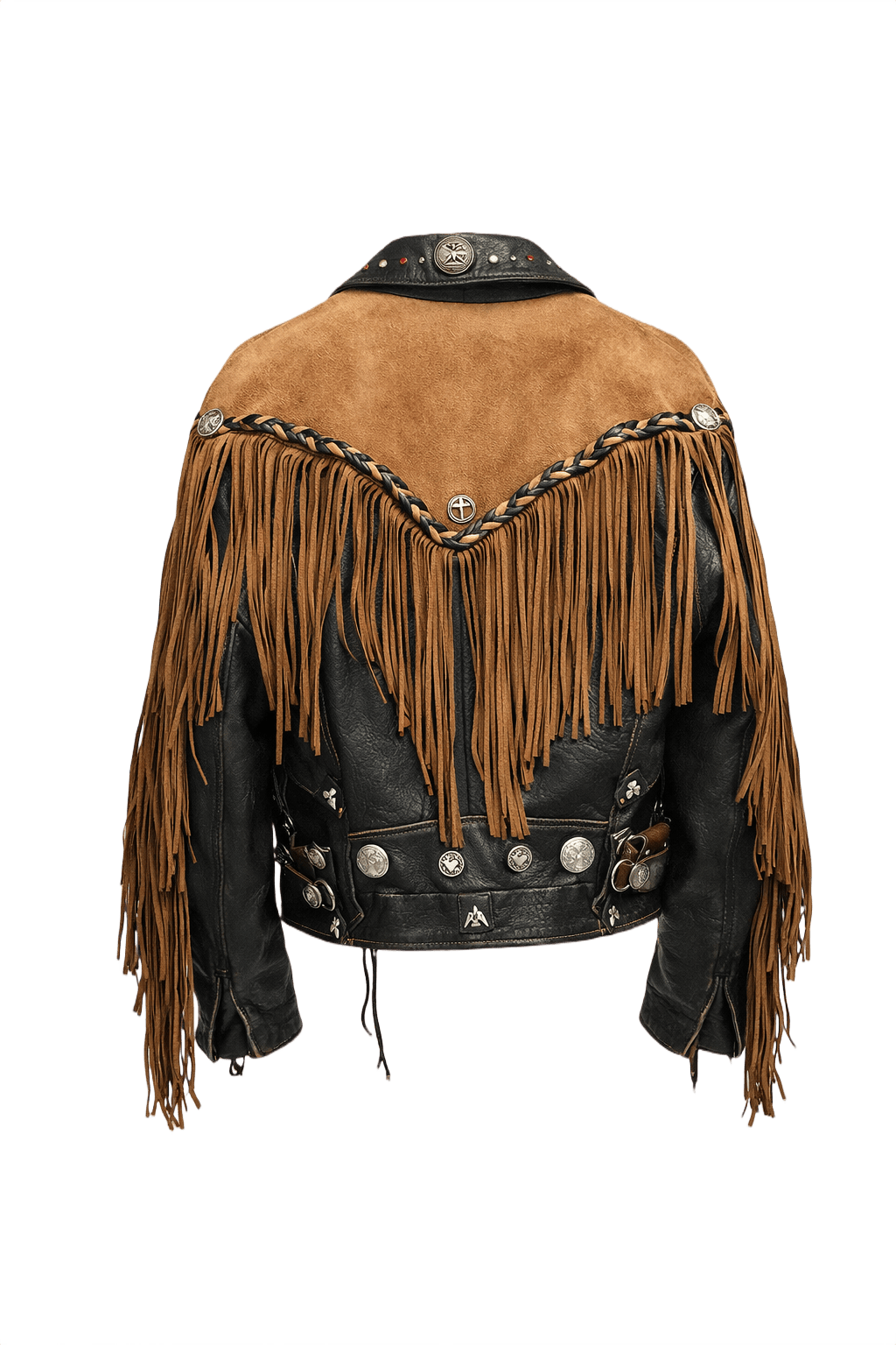 1980s Brown Leather Jacket - Back View