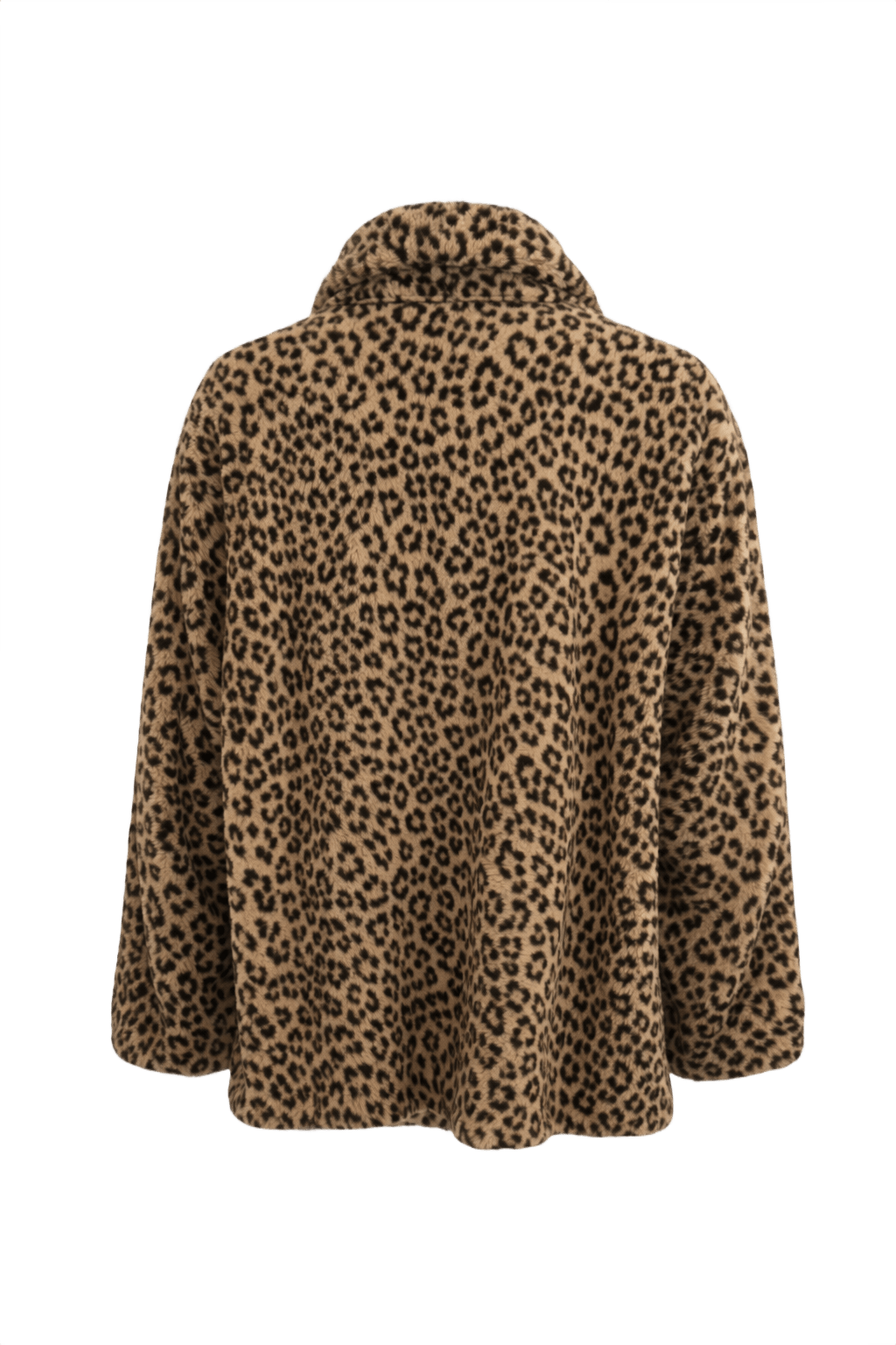 1990s Tan Faux Fur Jacket - Back View