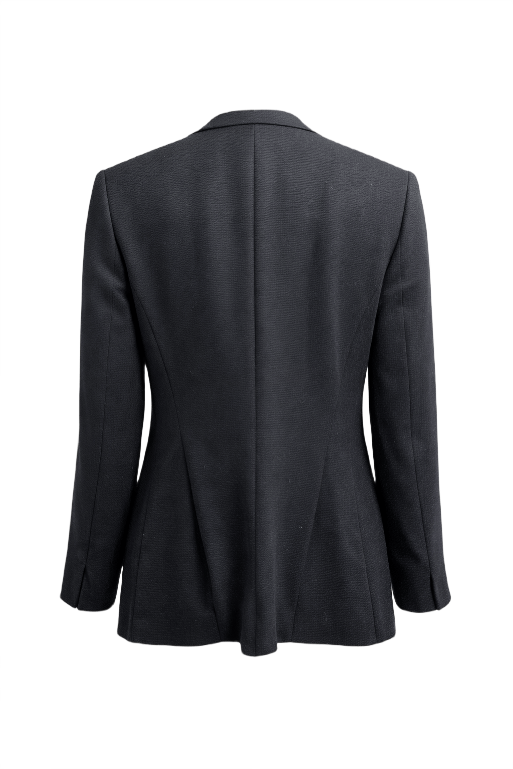 1990s Dark Grey Wool Jacket - Back View