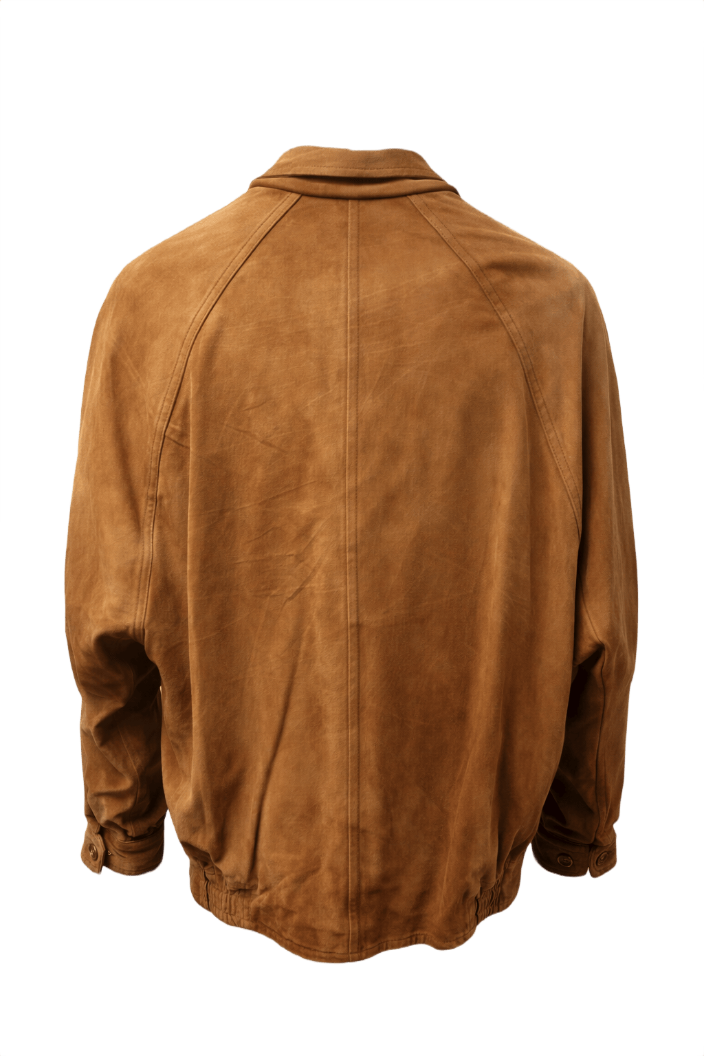 1970s Tan Leather Jacket - Back View