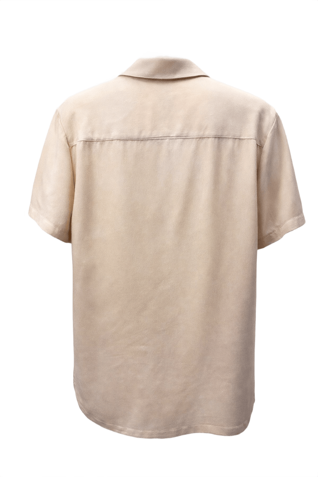 1990s Cream Silk Shirt - Back View