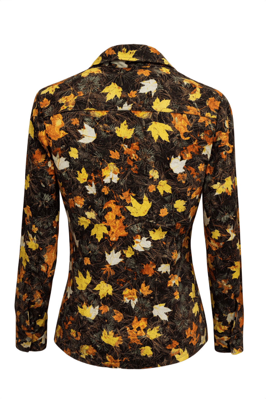 1970s Brown Cotton Shirt - Back View