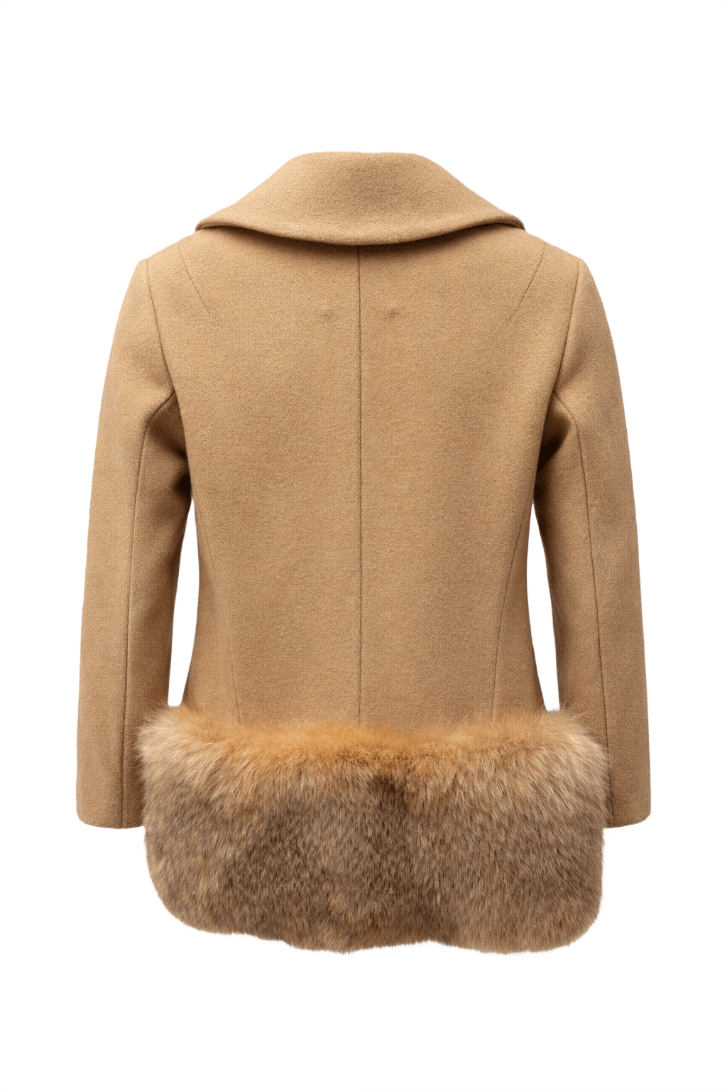 1980s Camel Wool Jacket - Back View