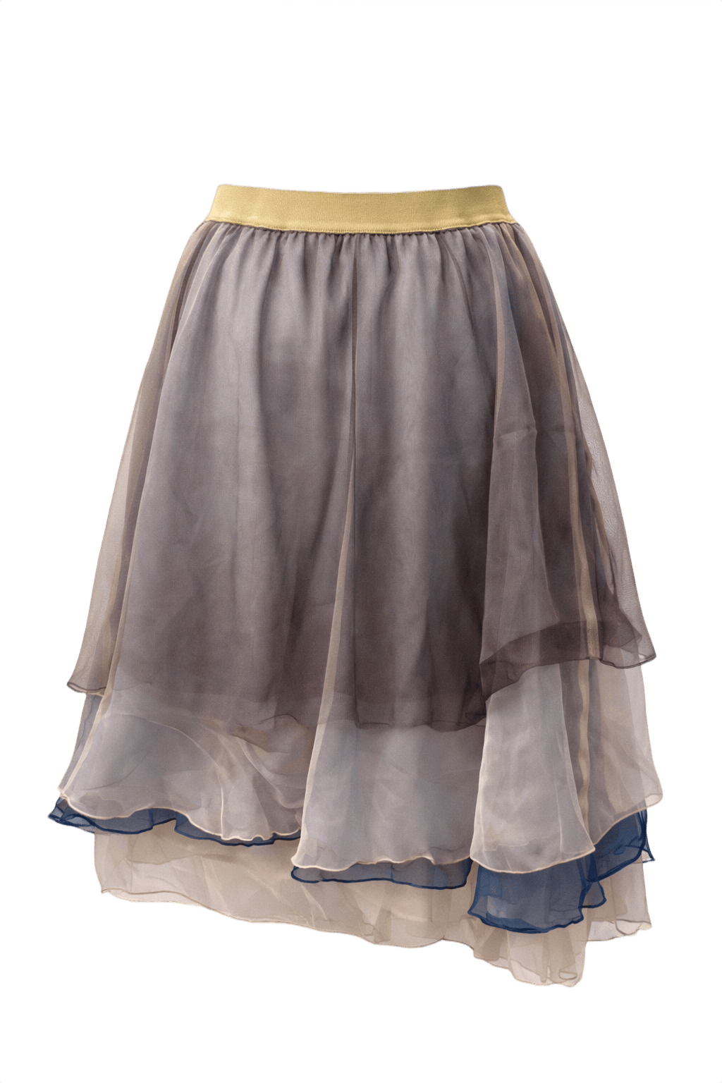 1990s Dusty Pink Chiffon Skirt - Back View