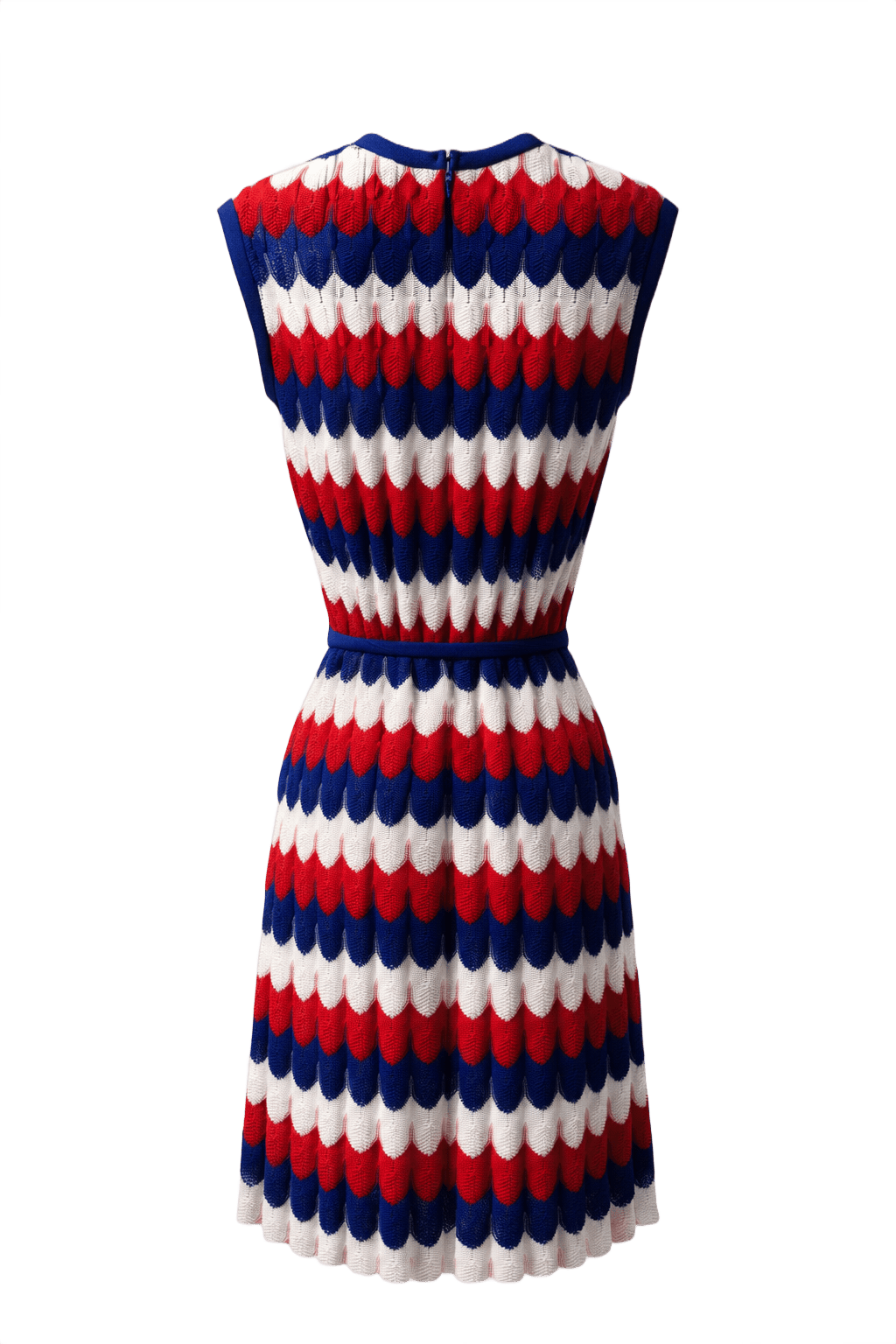 1960s Red Acrylic Dress - Back View