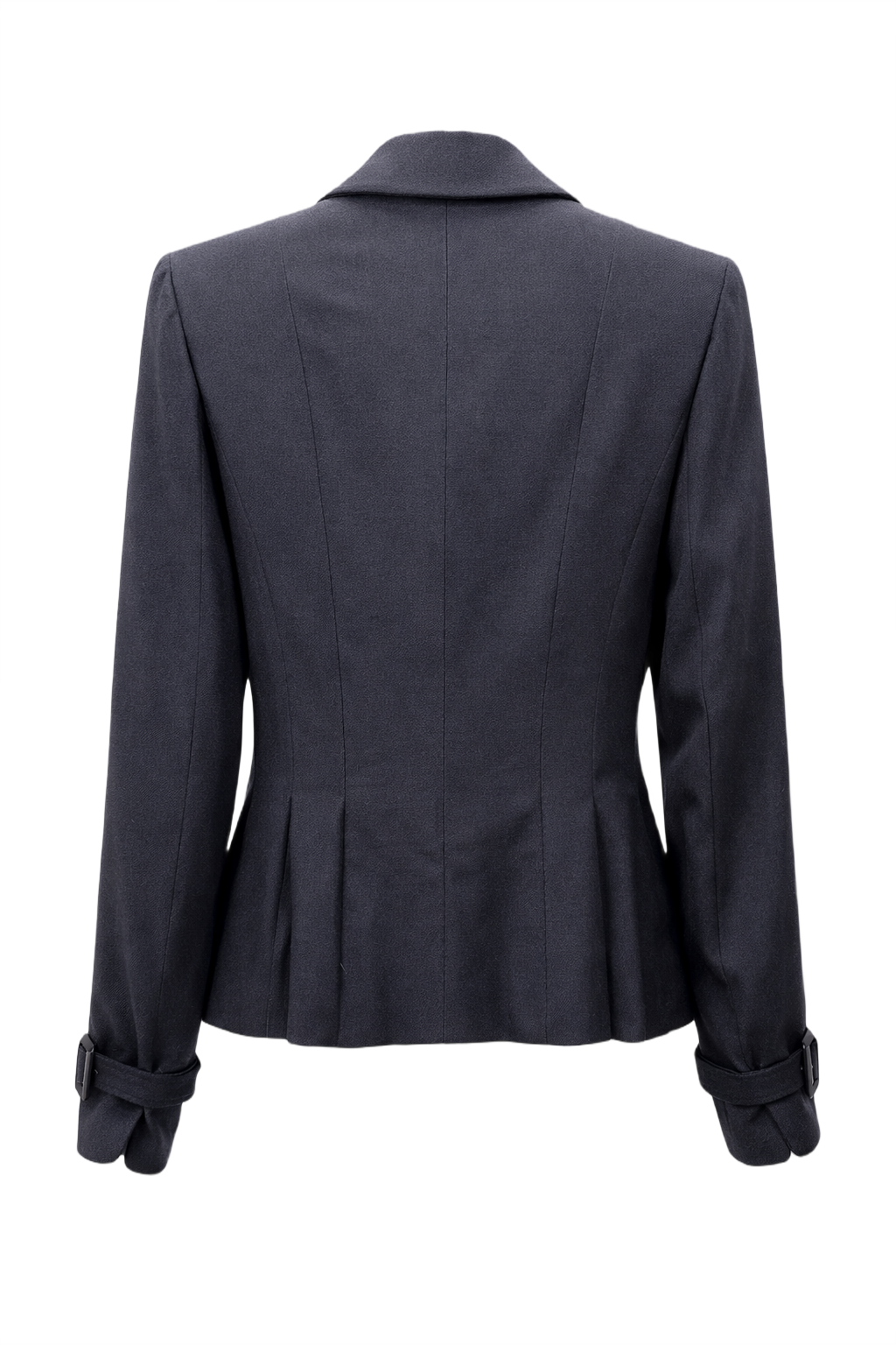 1960s Dark Grey Wool Jacket - Back View