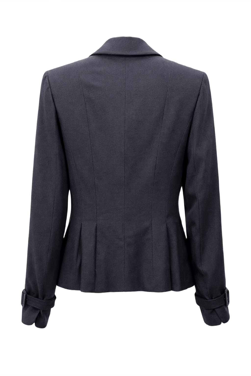 1960s Dark Grey Wool Jacket - Back View