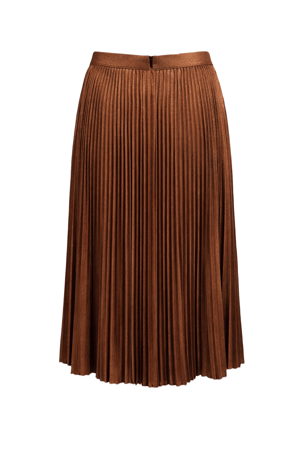 1980s Bronze Metallic Skirt - Back View