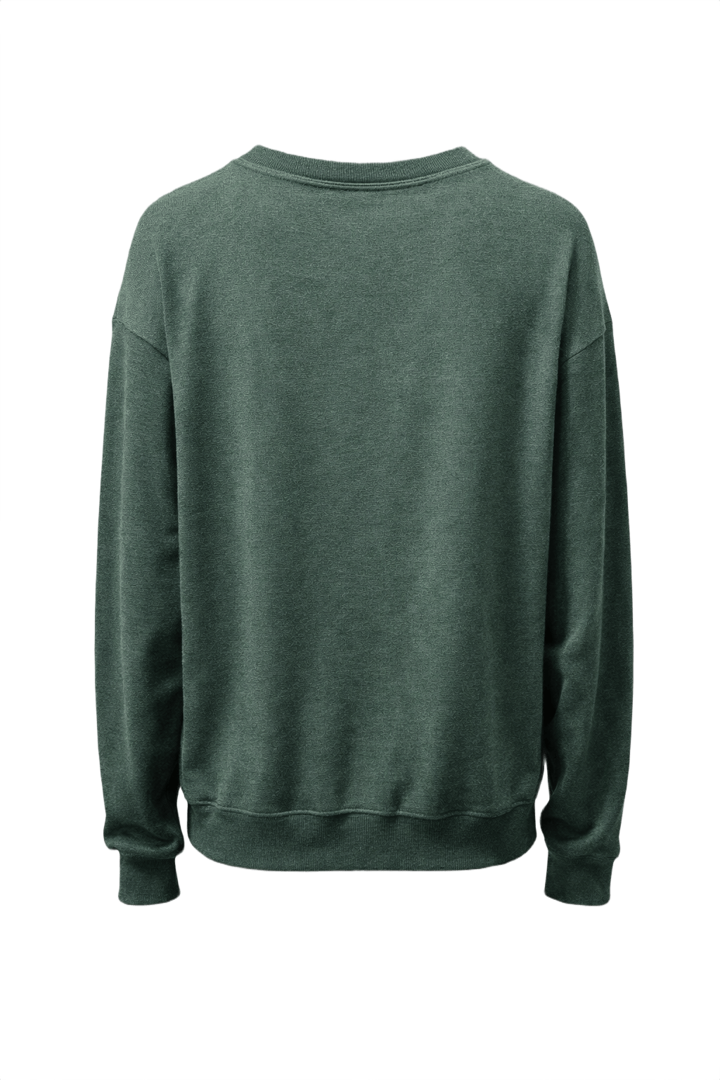 1990s Dark Green Cotton Blend Sweater - Back View