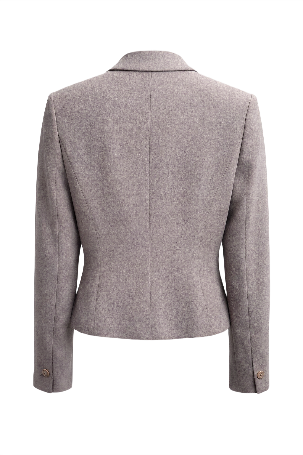 1980s Beige Wool Blazer - Back View