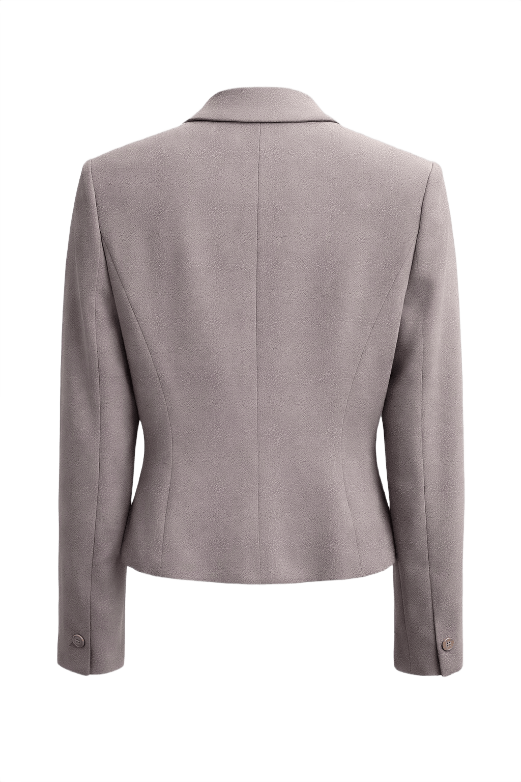 1980s Beige Wool Blazer - Back View