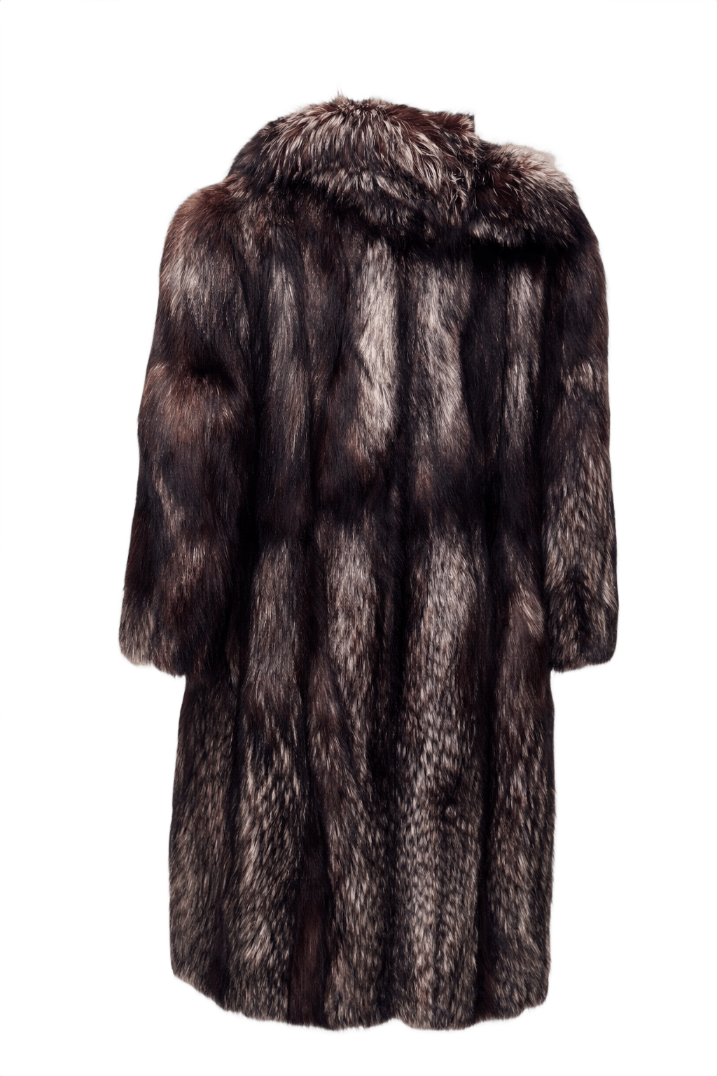 1980s Brown Fur Coat - Back View