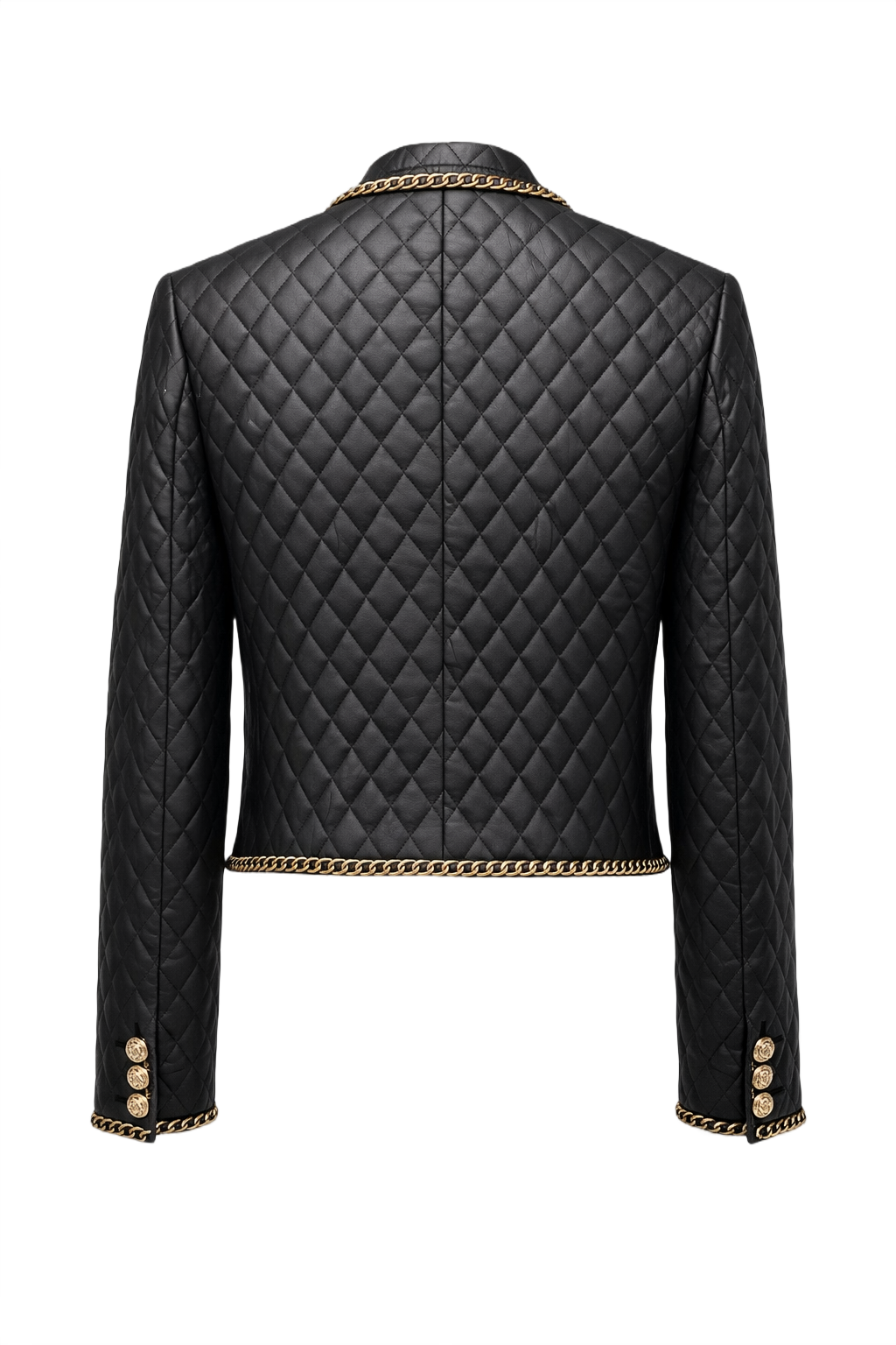 1990s Black Polyester Jacket - Back View