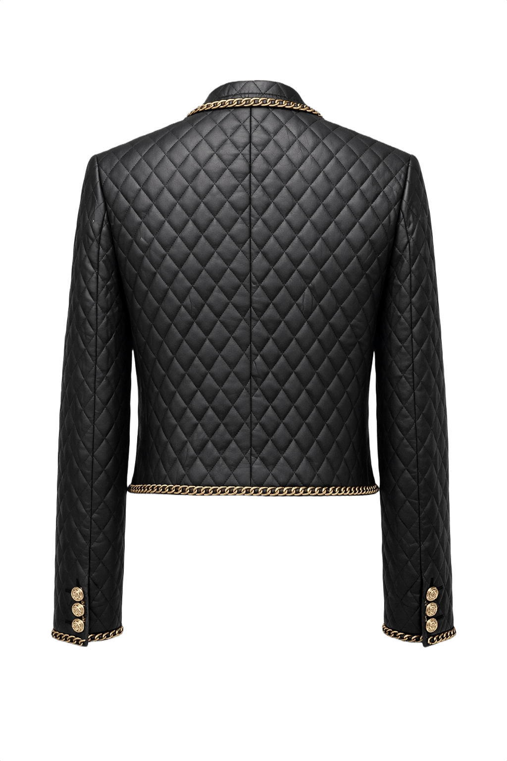 1990s Black Polyester Jacket - Back View