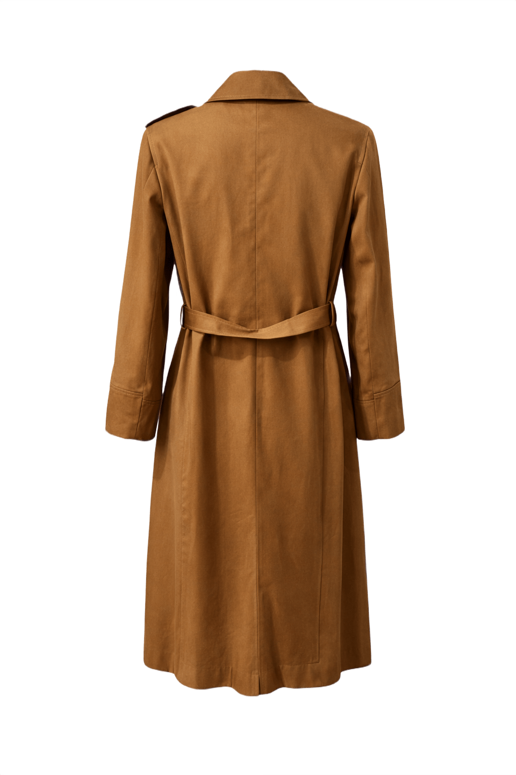 1980s Tan Cotton Trench Coat - Back View