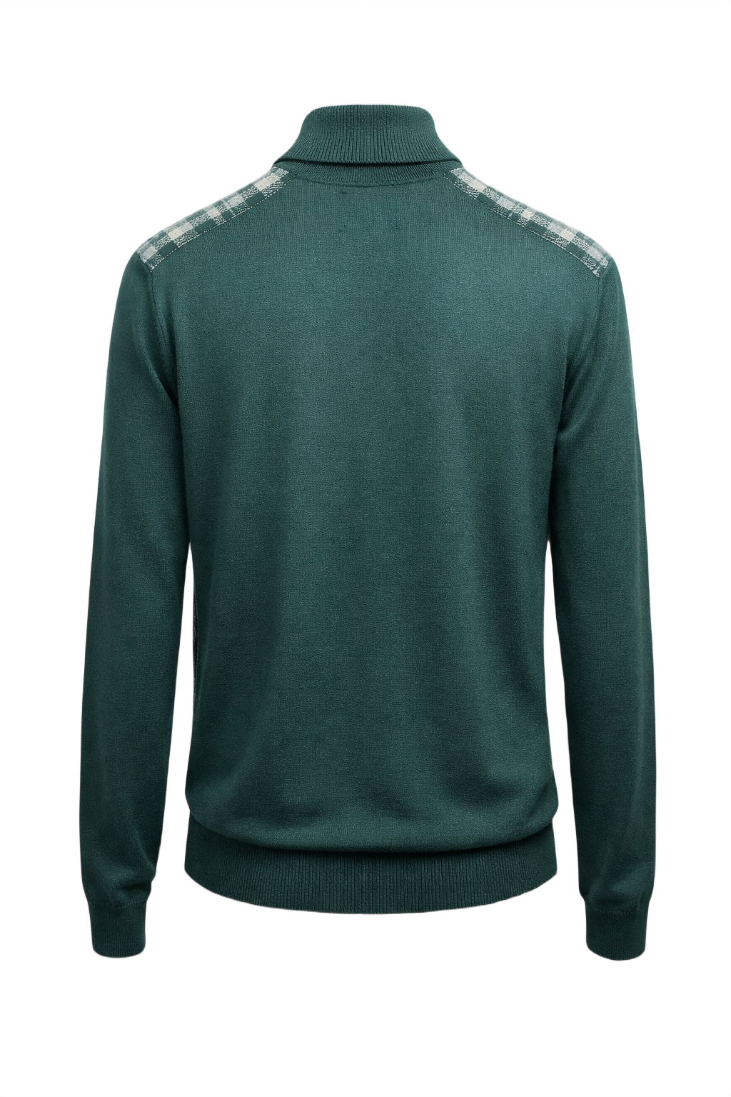 1970s Teal Wool Sweater - Back View