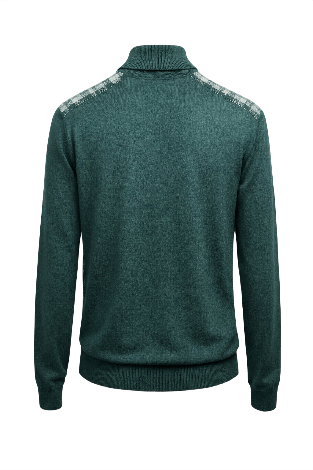1970s Teal Wool Sweater - Back View
