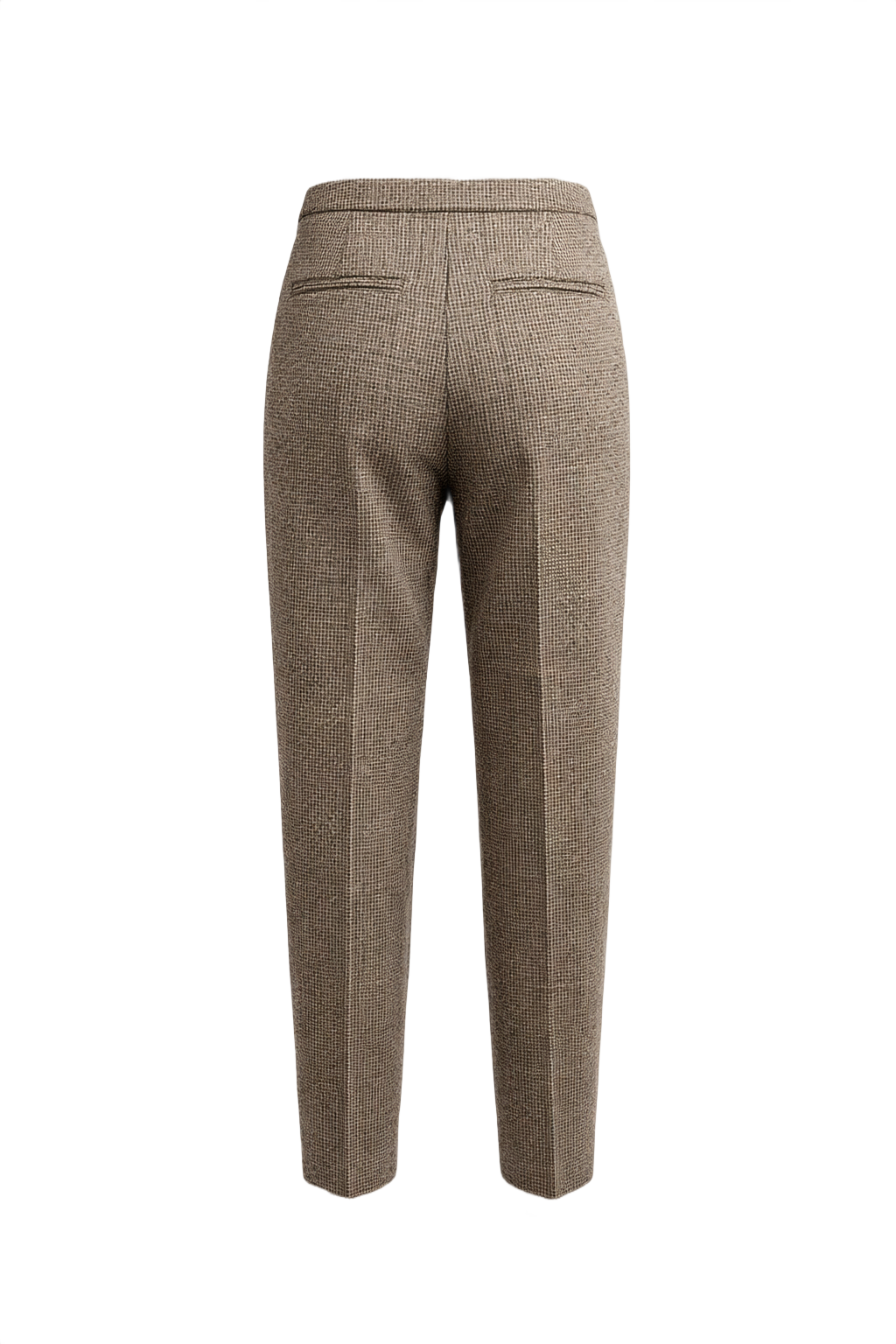 1960s Brown Tweed Wool Trousers - Back View