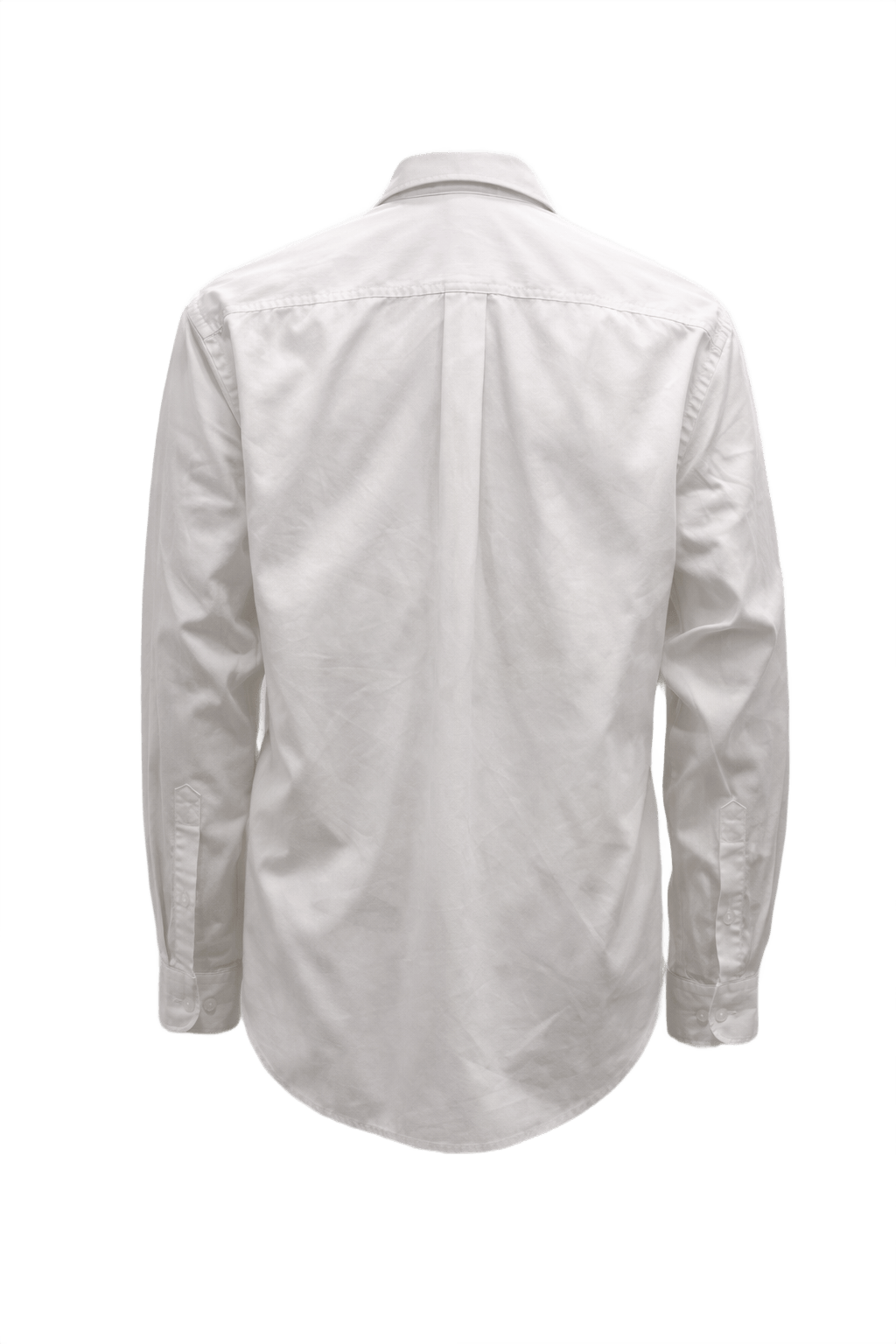 1990s White Cotton Dress Shirt - Back View