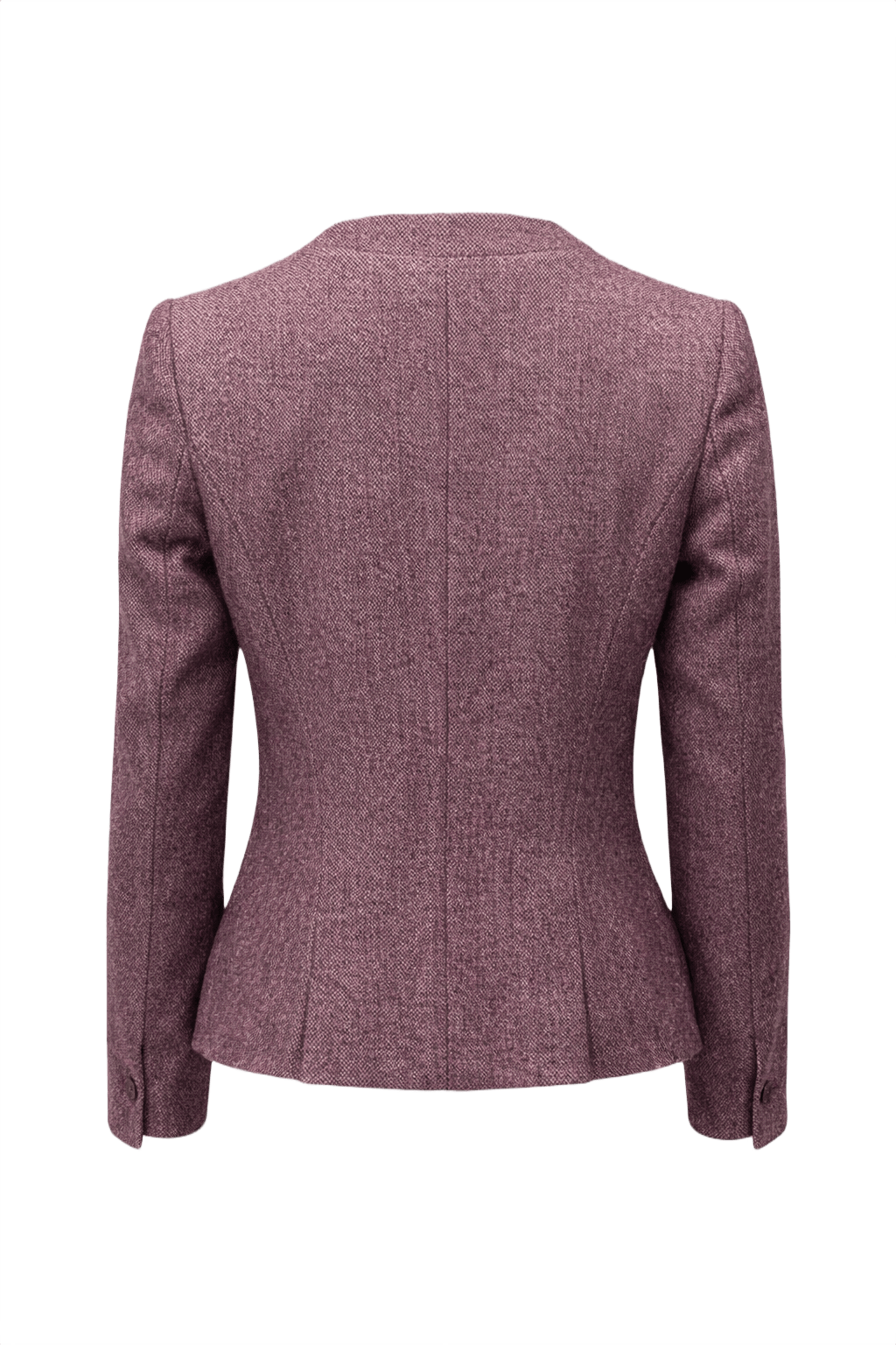 1980s Mauve Tweed Blazer - Back View