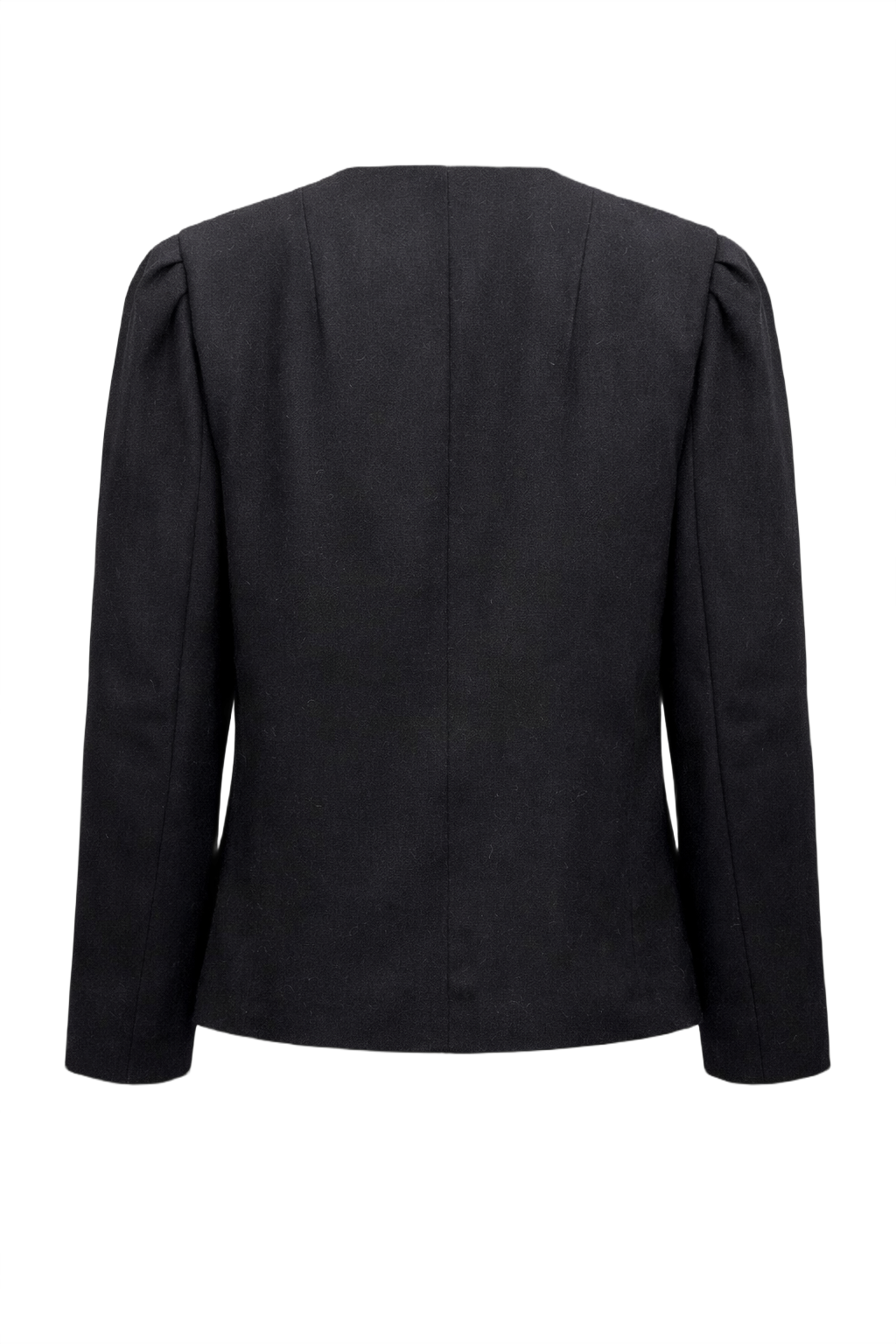 1980s Black Wool Blazer - Back View