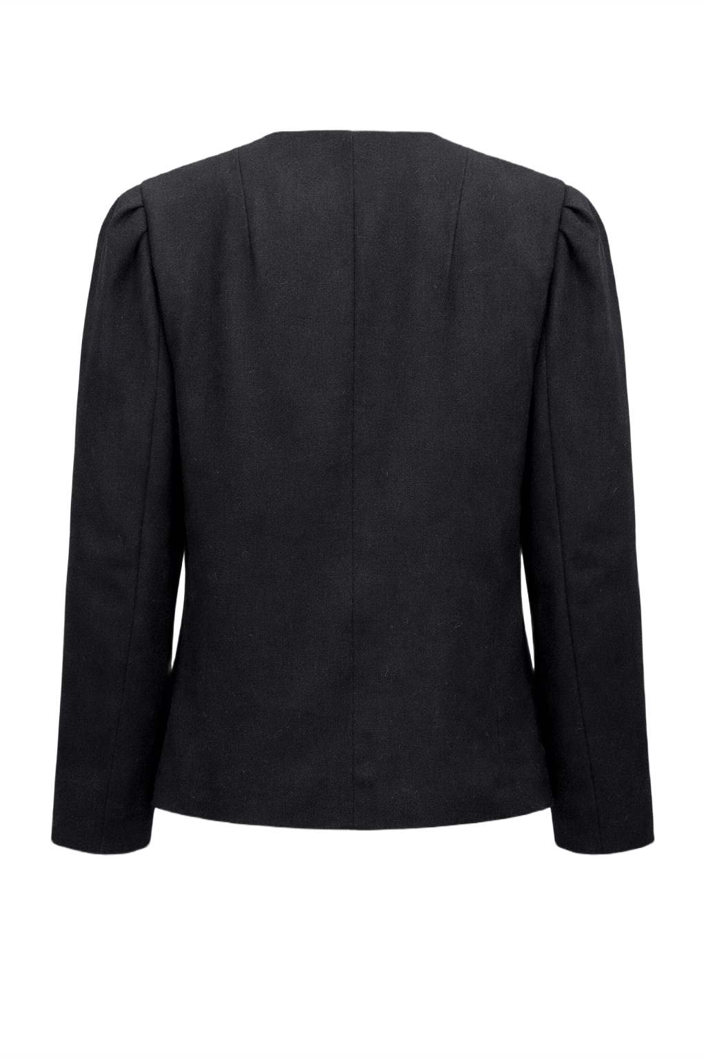 1980s Black Wool Blazer - Back View