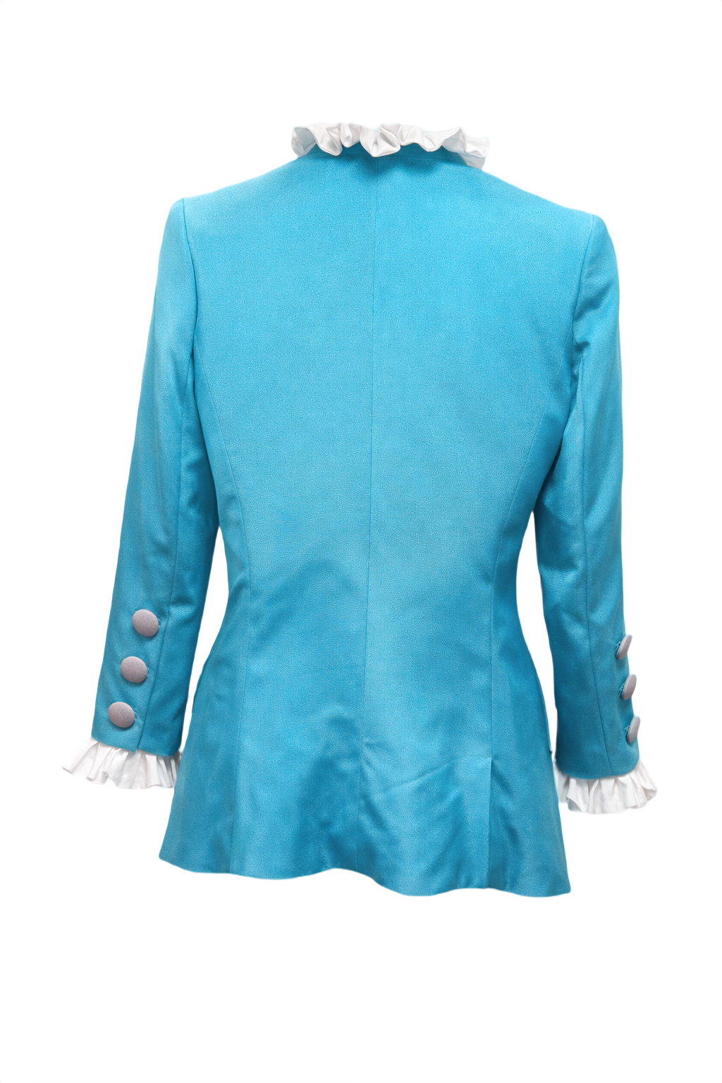 1980s Sky Blue Yves Saint Laurent Jacket - Back View