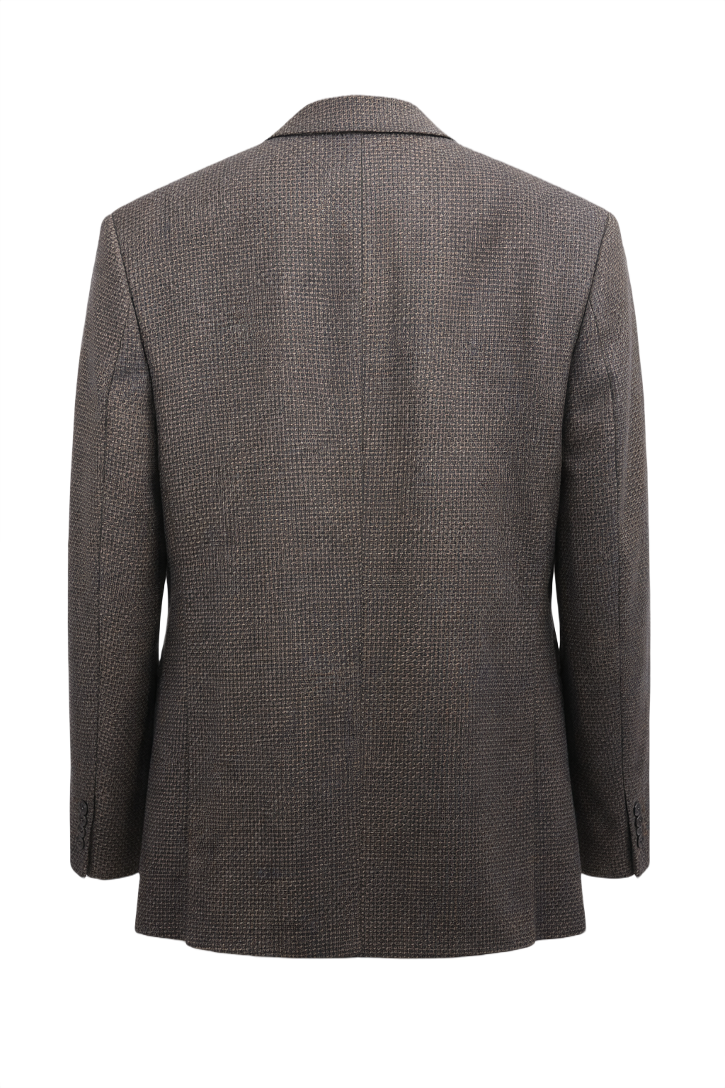 1980s Brown Wool Blend Blazer - Back View