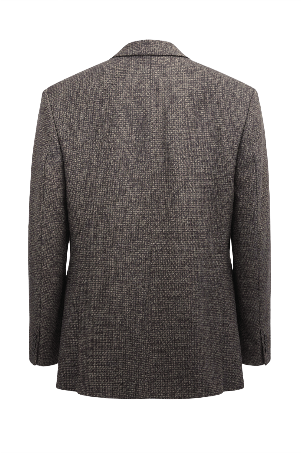 1980s Brown Wool Blend Blazer - Back View