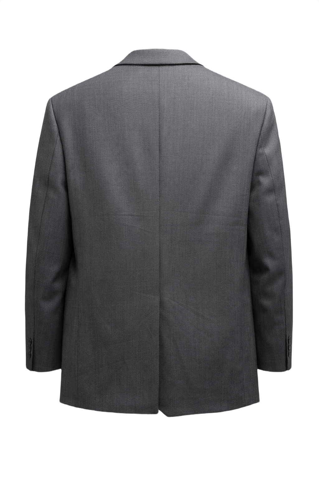 1980s Charcoal Grey Wool Blazer - Back View