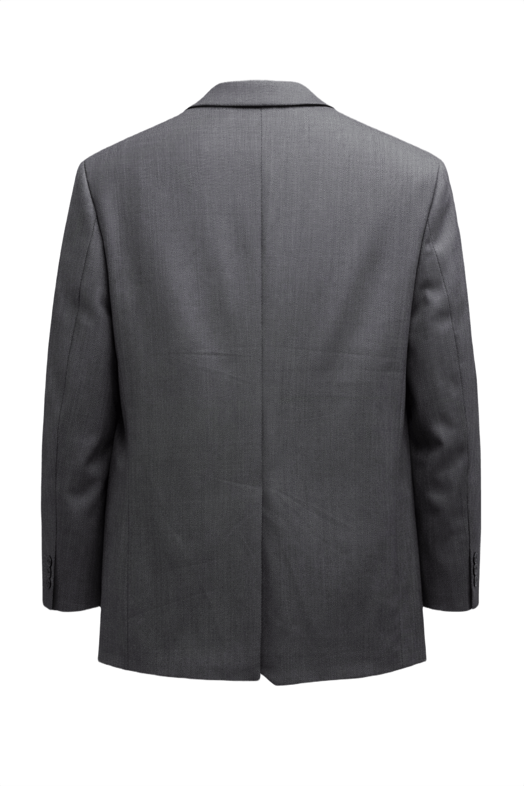1980s Charcoal Grey Wool Blazer - Back View